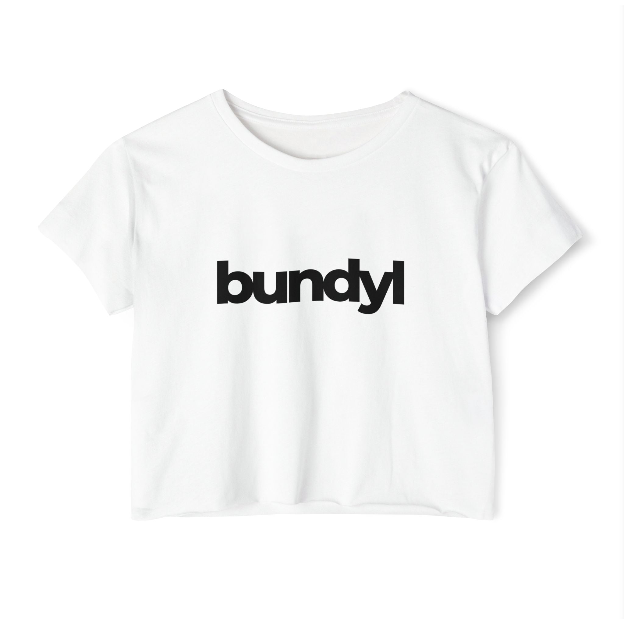 bundyl Logo Festival Crop Top - Black & White
