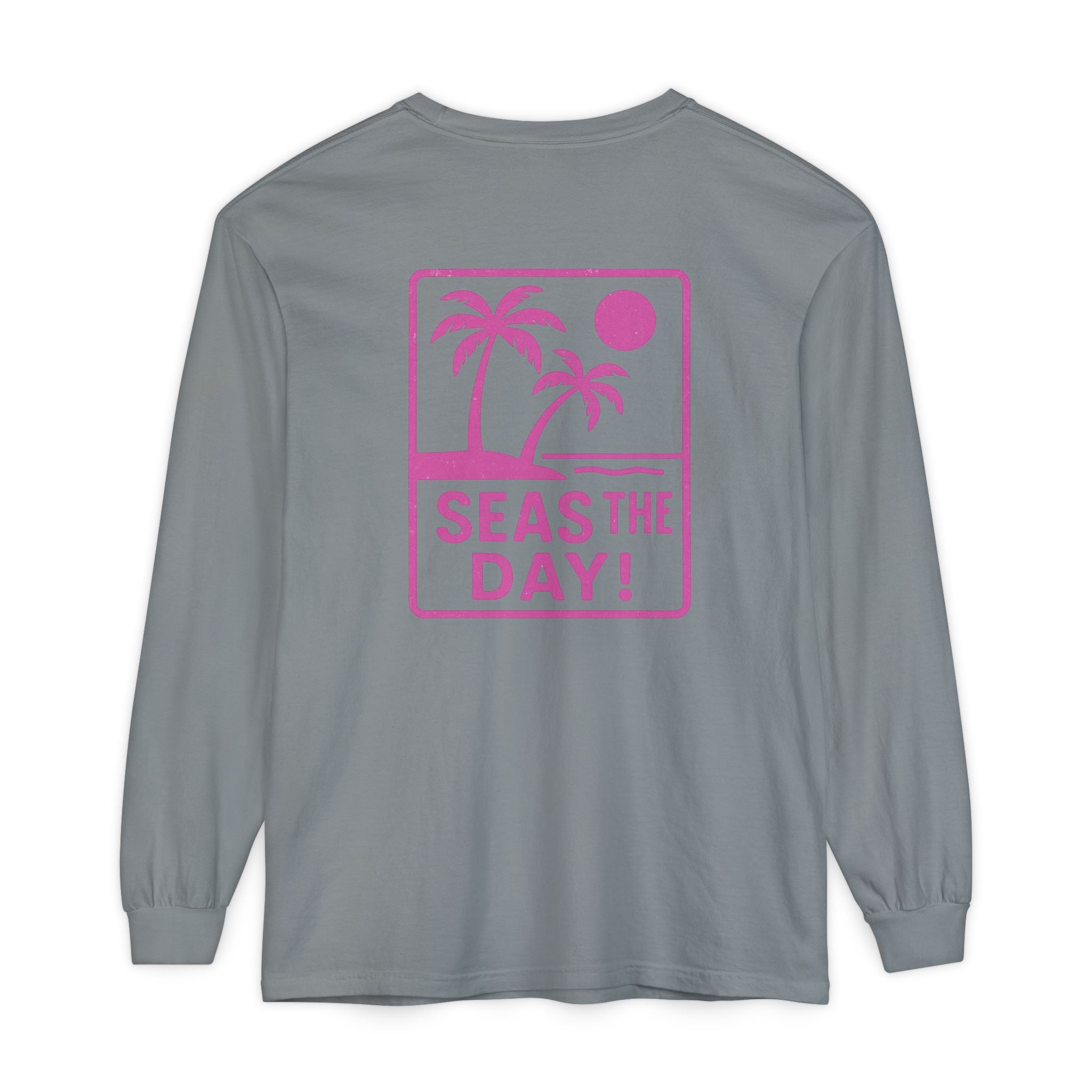 Tropic Beach 'Seas the Day' Long Sleeve Tee - Hot Summer Pink