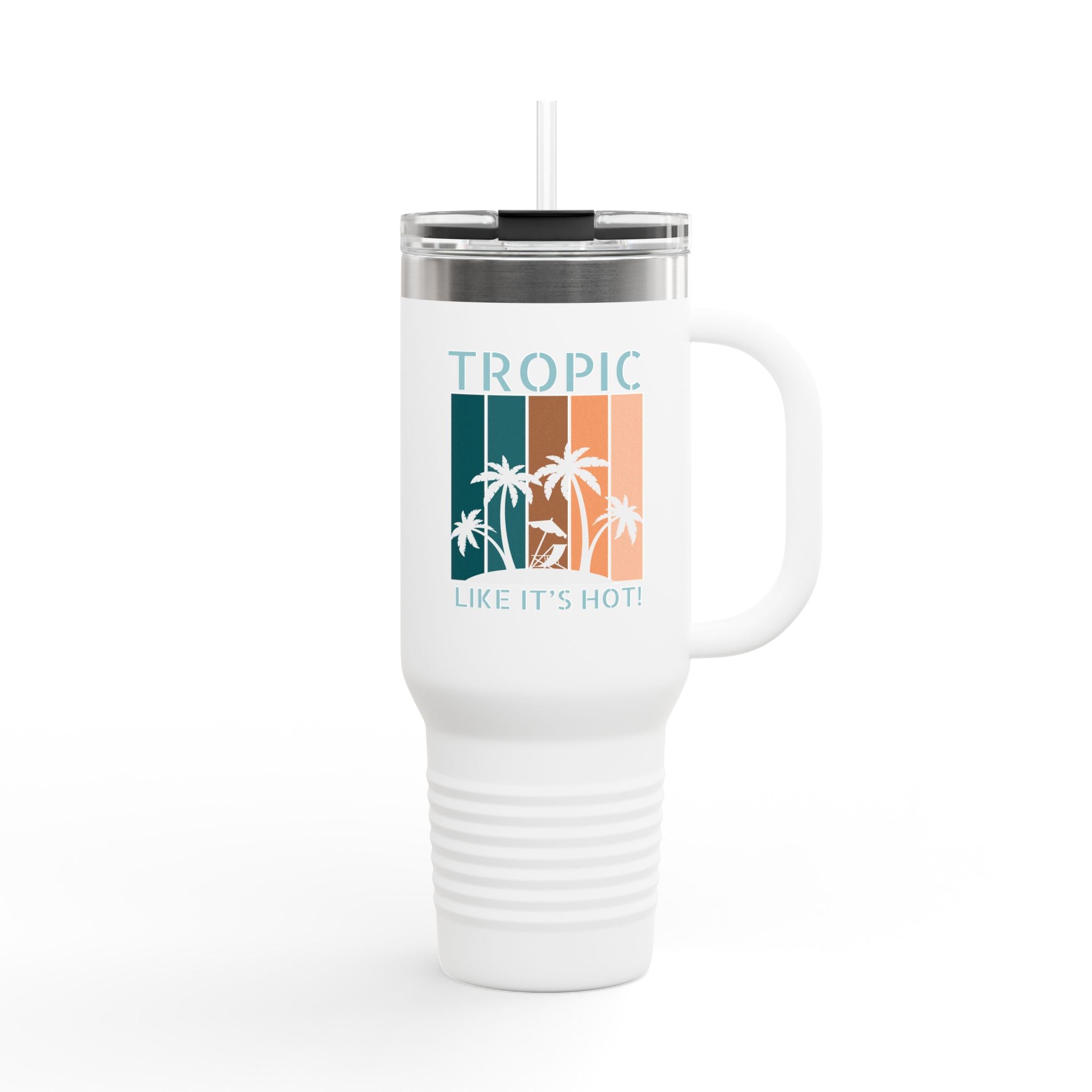 Tropic Panels Tumbler - Peaches & Cream