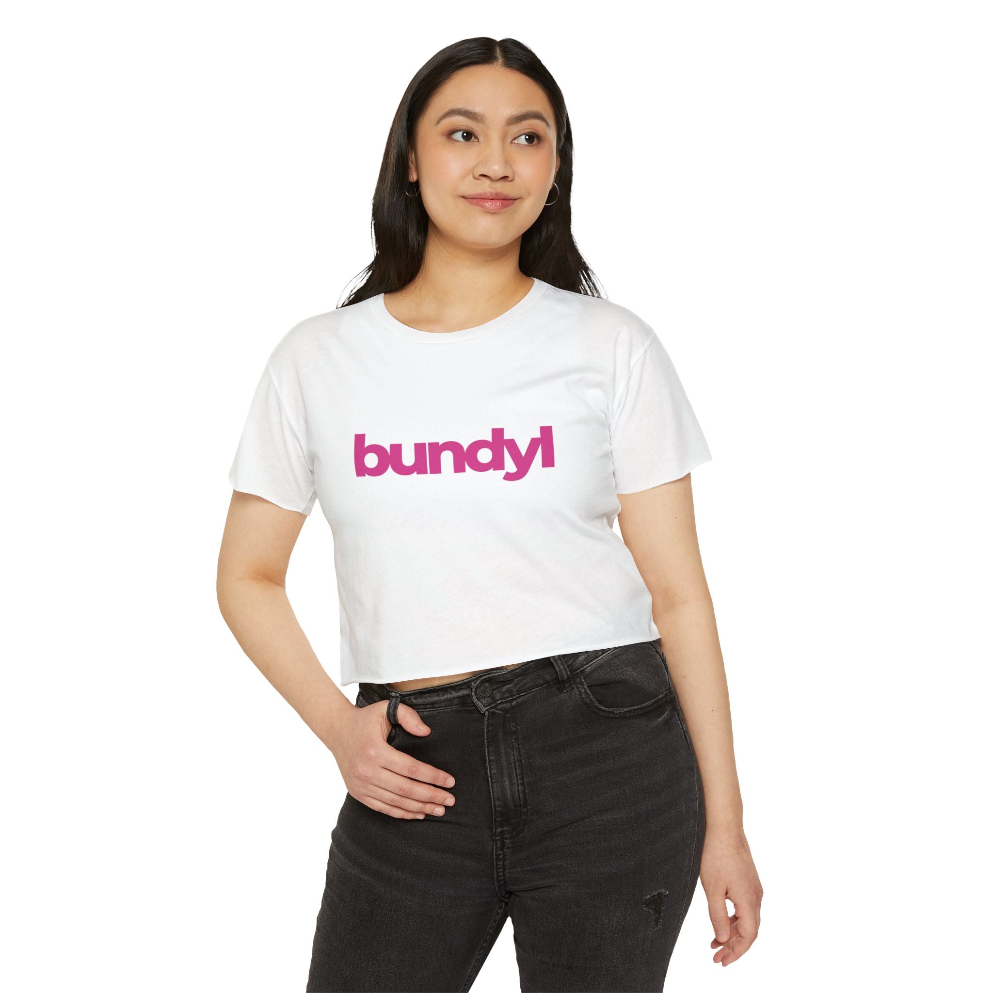 bundyl Logo Festival Crop Top - Hot Summer Pink