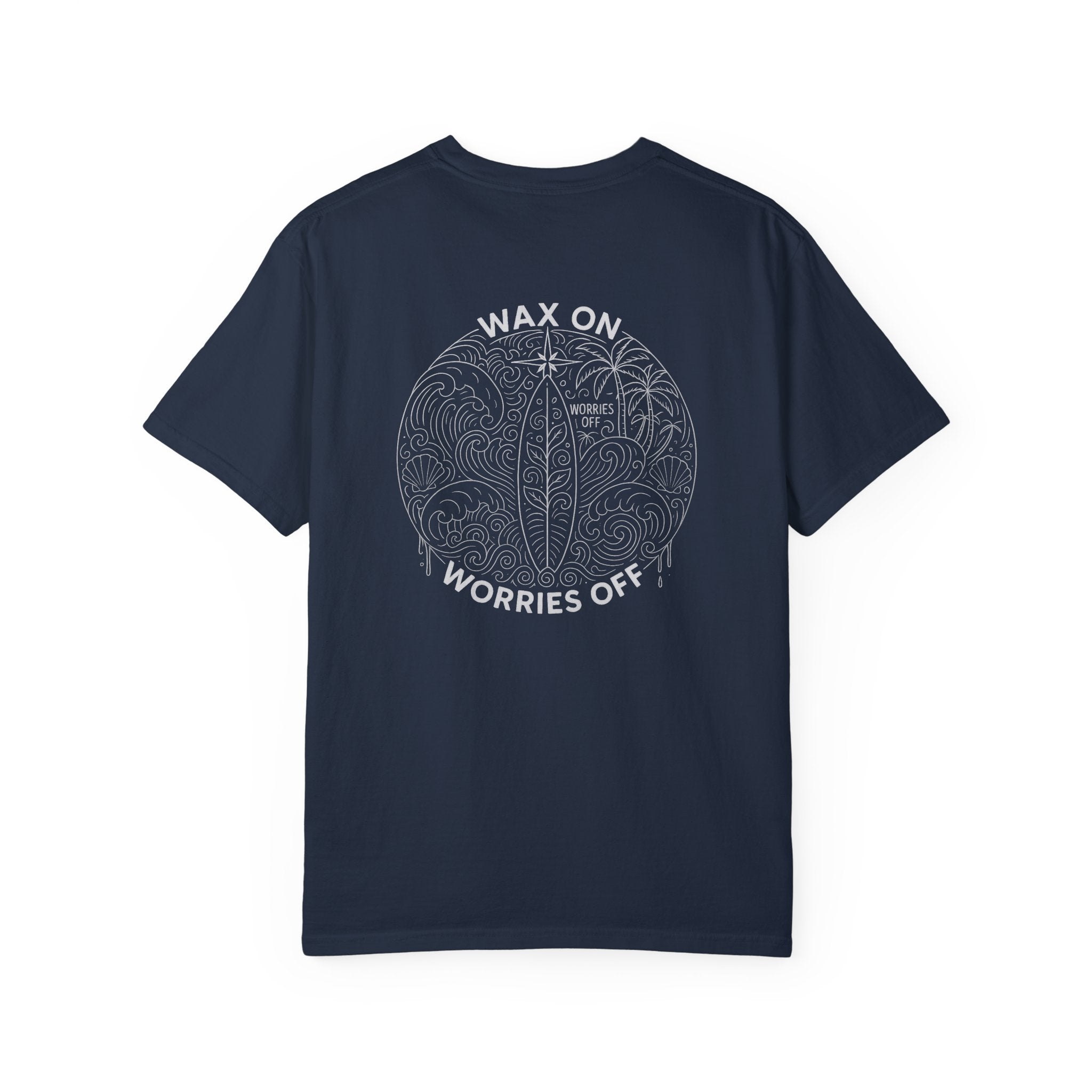 Vintage 'Wax On' Relaxed Tee - Pencil White