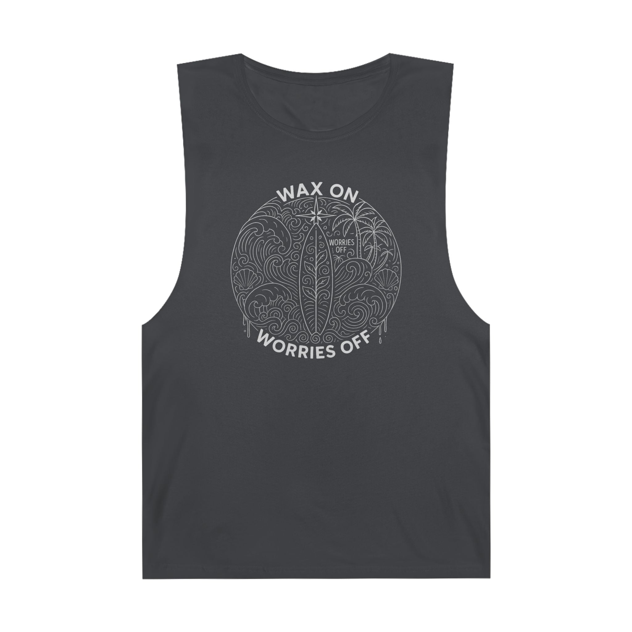 Vintage 'Wax On' Chill Tank - Pencil White