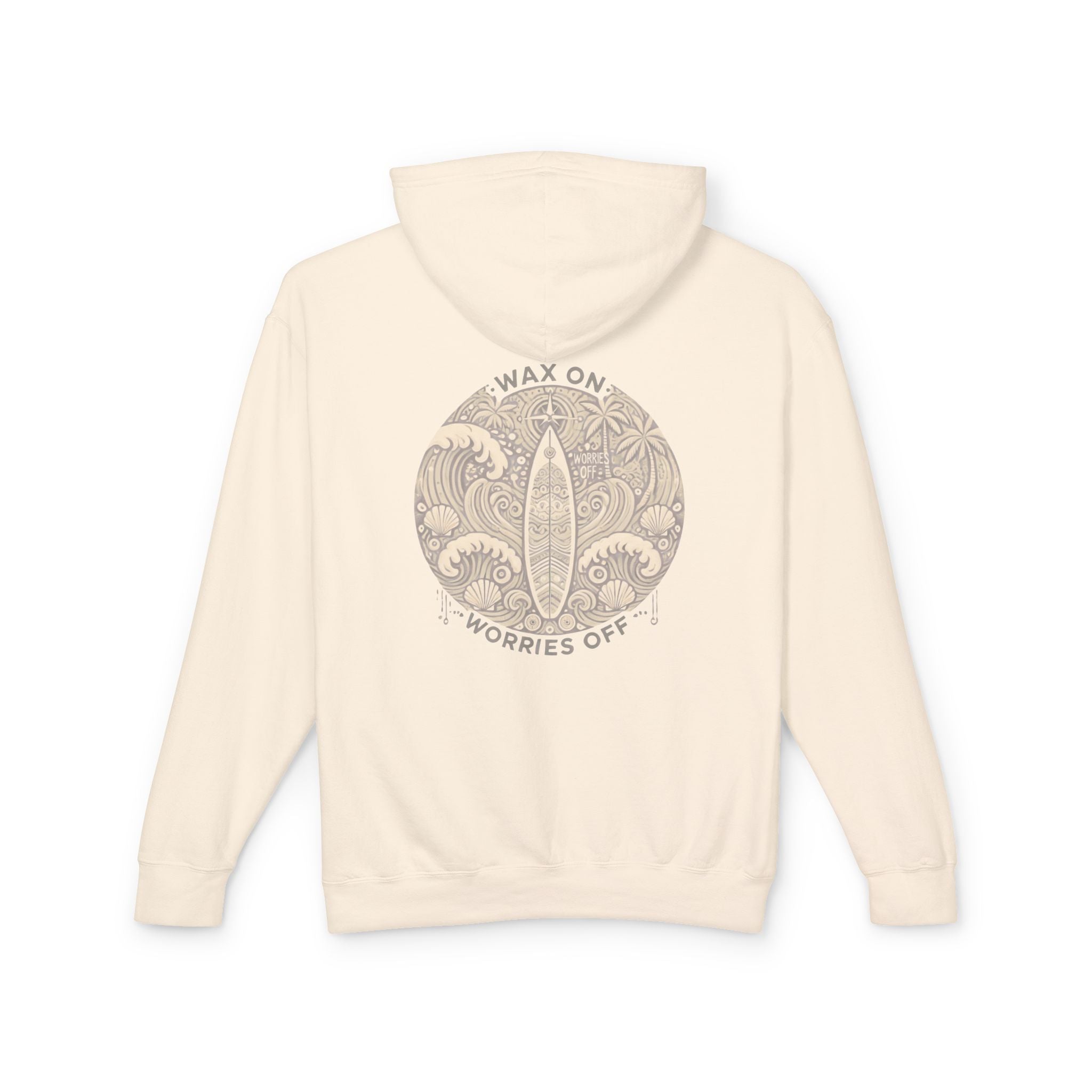 Vintage 'Wax On' Hoodie - Sand