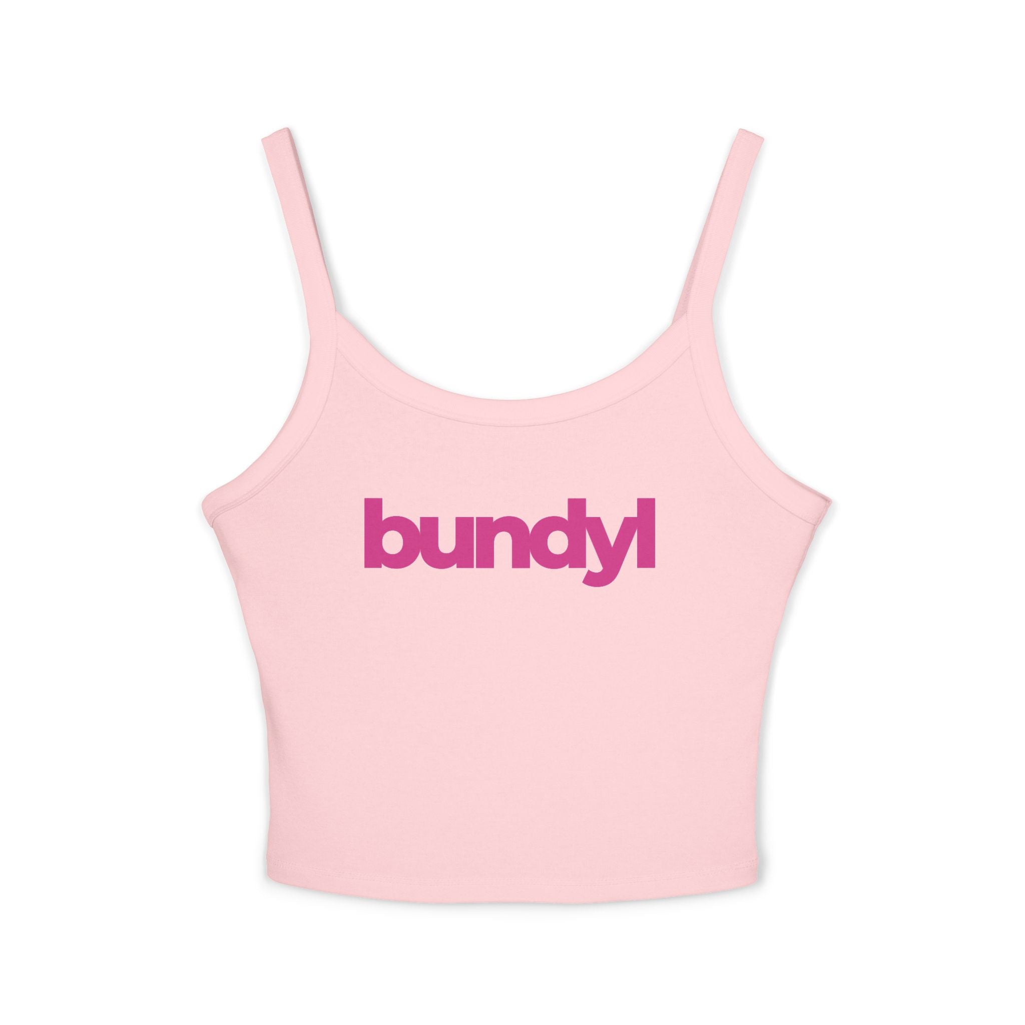 bundyl Logo Spaghetti Strap Tank - Hot Summer Pink