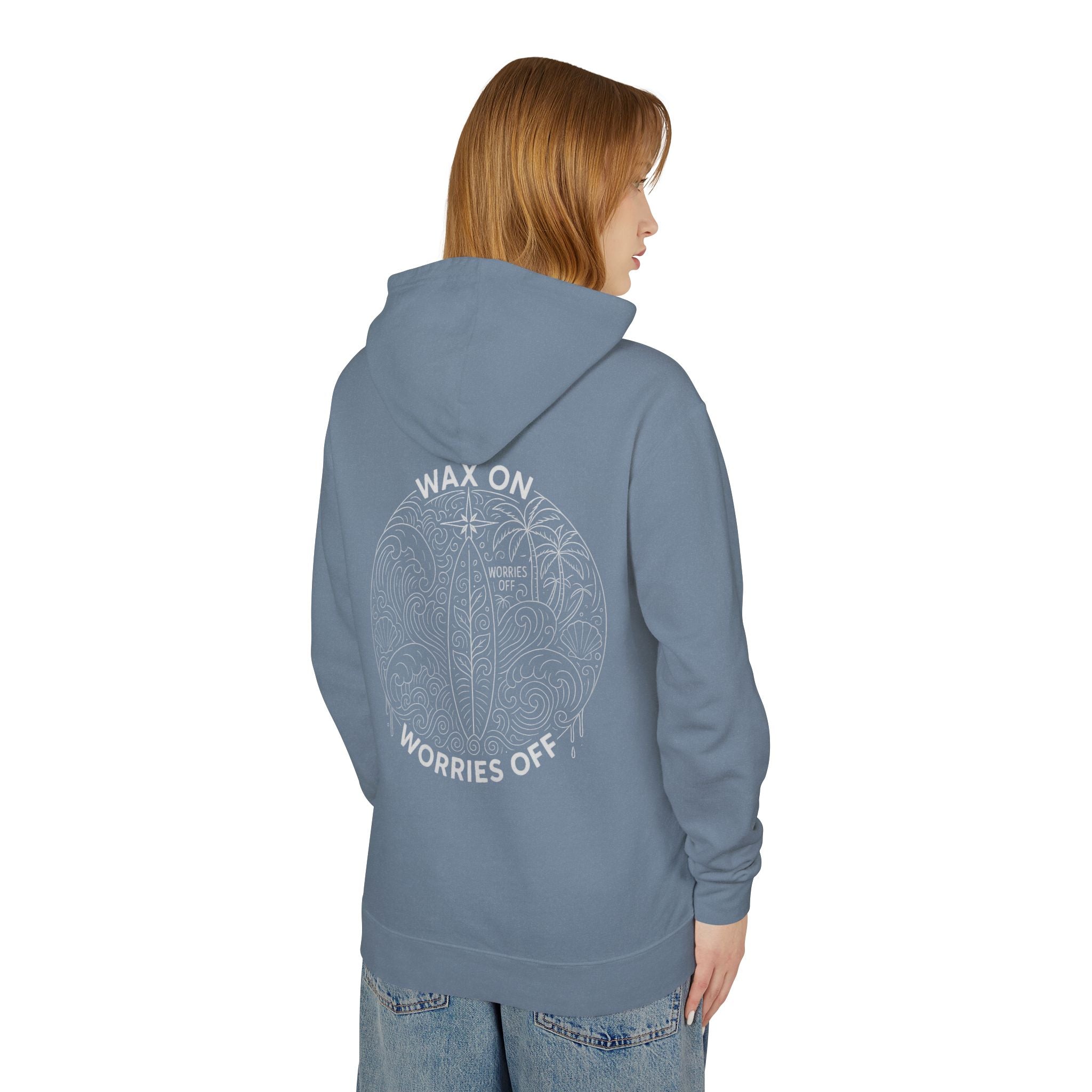 Vintage 'Wax On' Hoodie - Pencil White - Classic