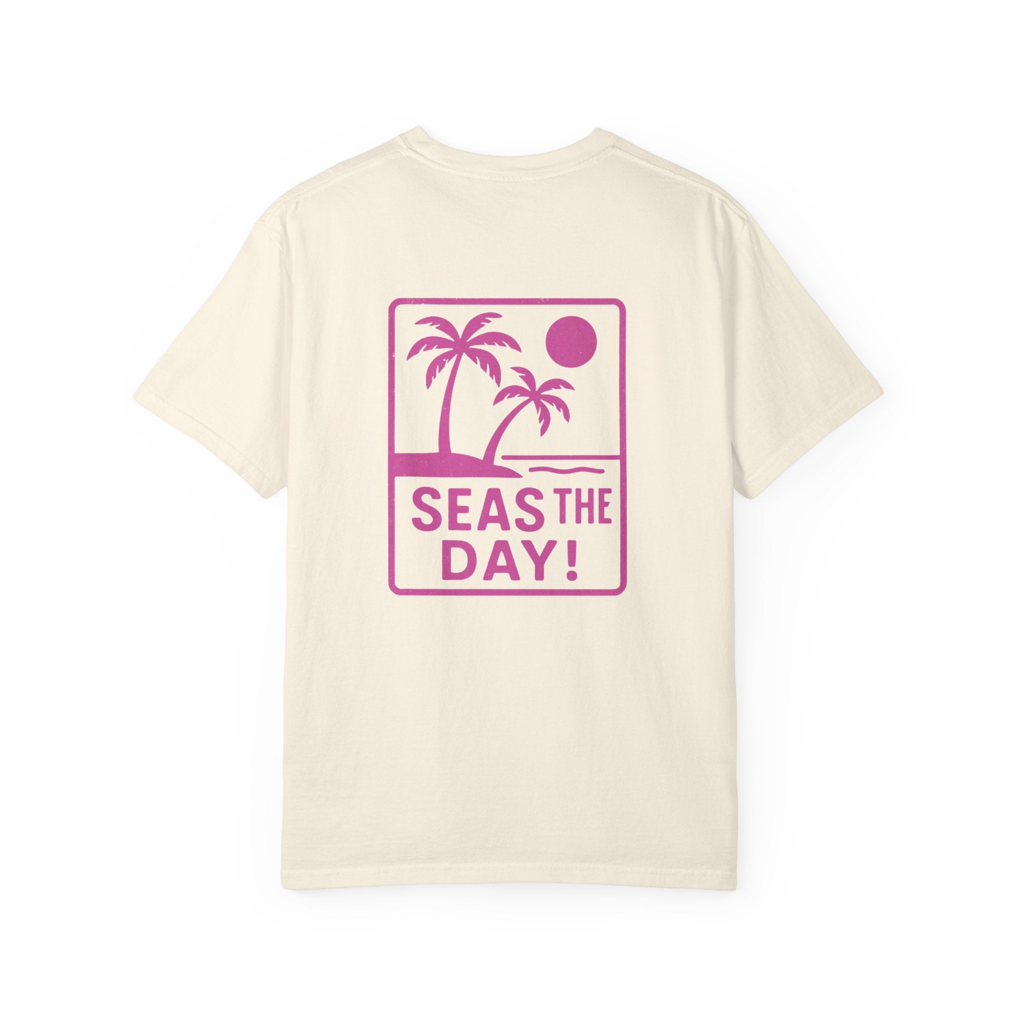 Tropic Beach 'Seas The Day' Relaxed Tee - Hot Summer Pink