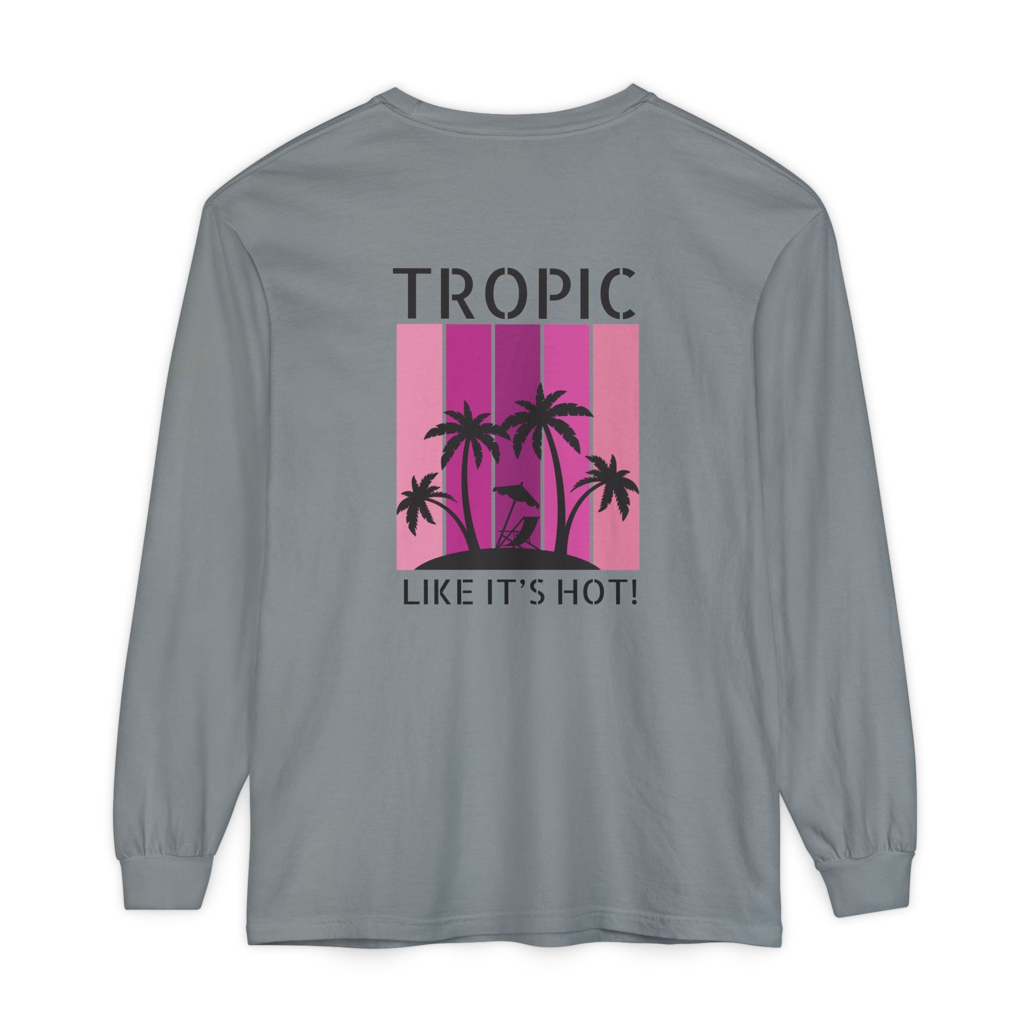 Tropic Panels Long Sleeve Tee - Hot Summer Pink