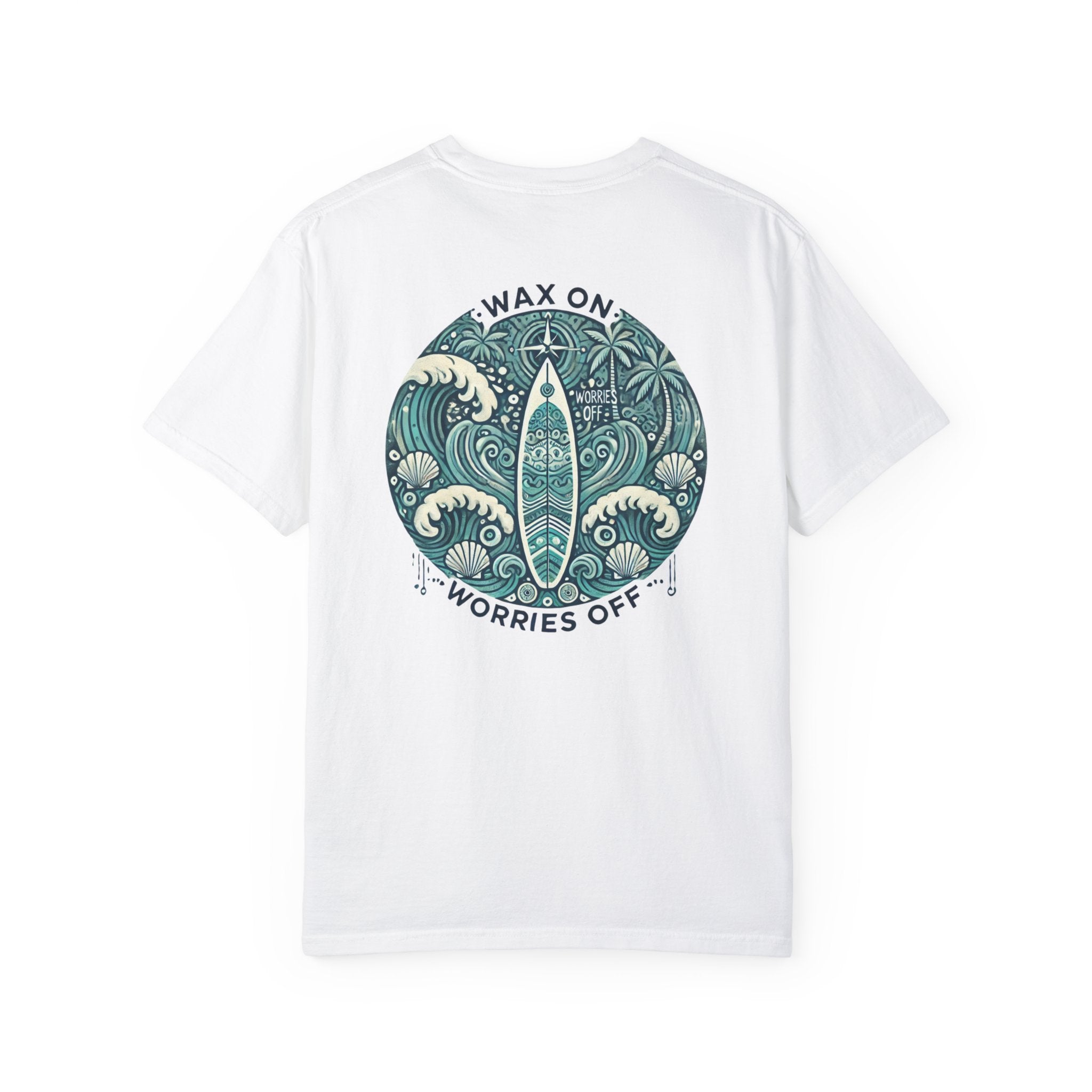 Vintage 'Wax On' Relaxed Tee - Shadow Green