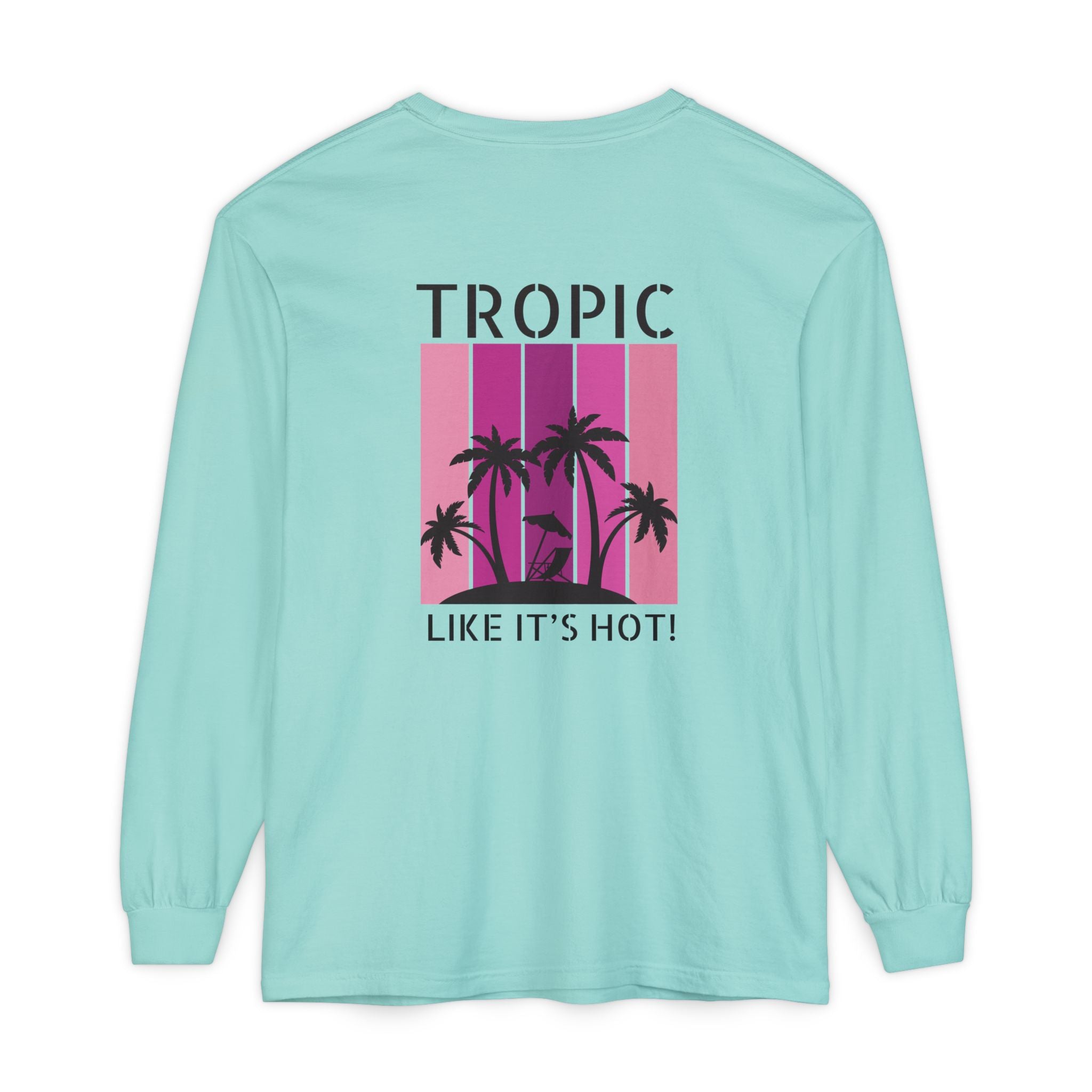 Tropic Panels Long Sleeve Tee - Hot Summer Pink