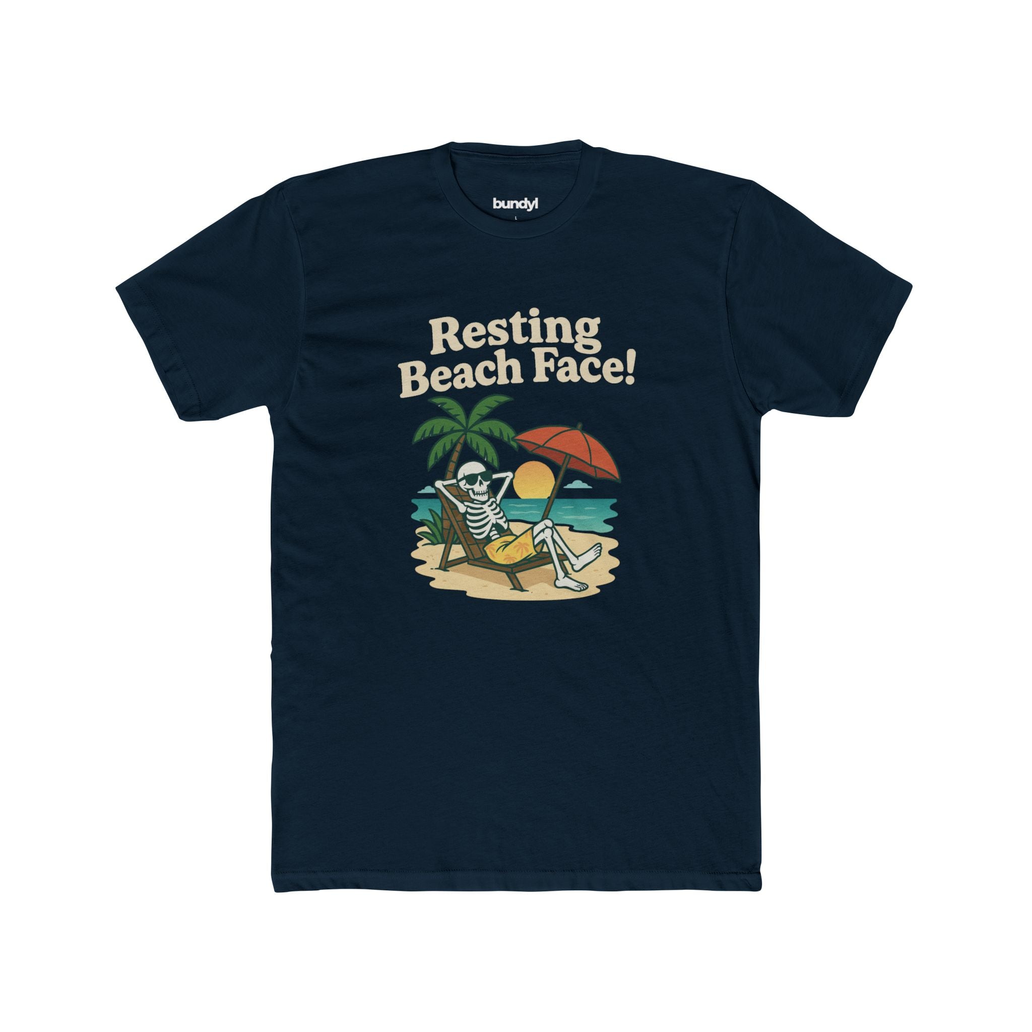 Skully 'Resting Beach Face' Fitted Tee
