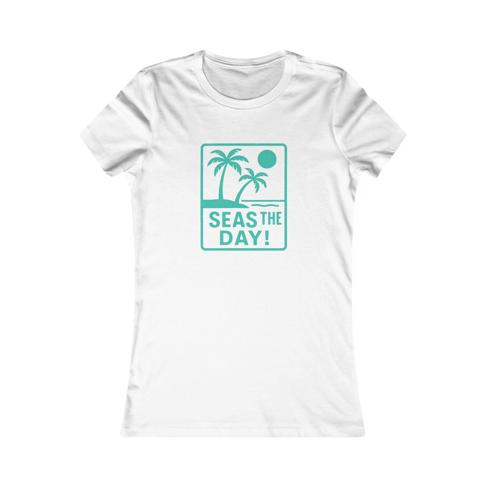 Tropic Beach 'Seas the Day' Favorite Tee - Seafoam Green