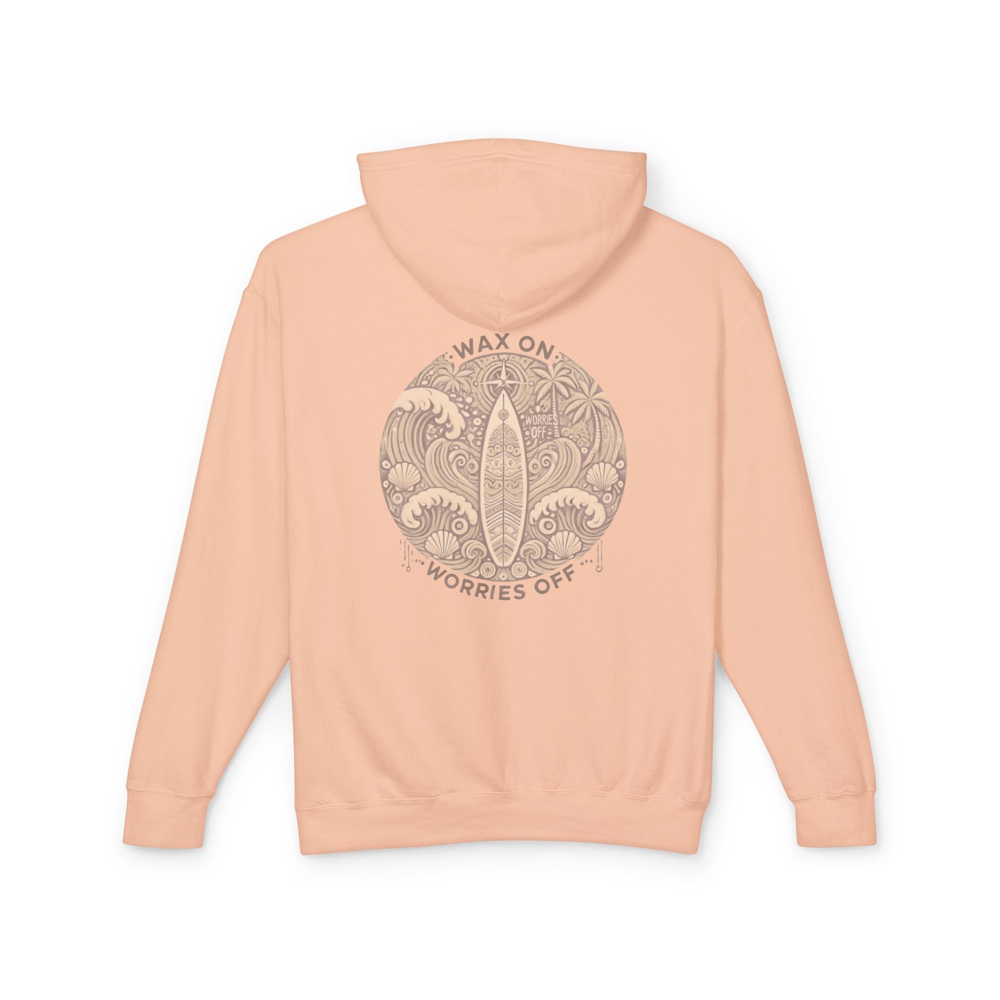 Vintage 'Wax On' Hoodie - Sand