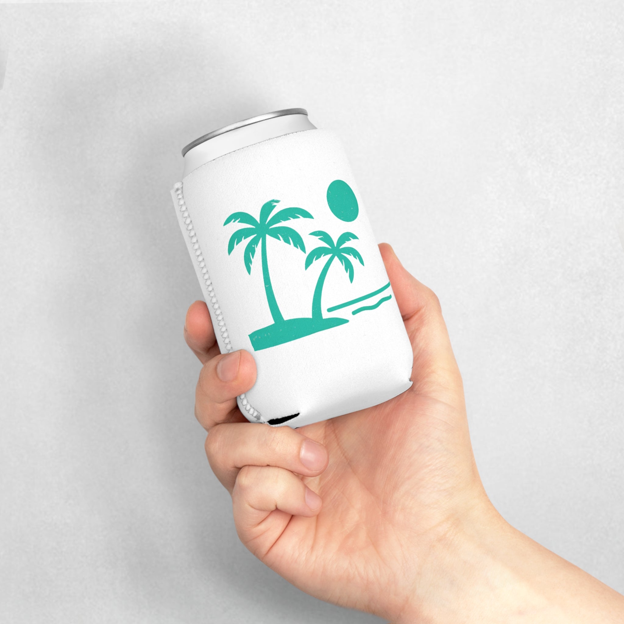Tropic Beach Can Cooler - Seafoam Green