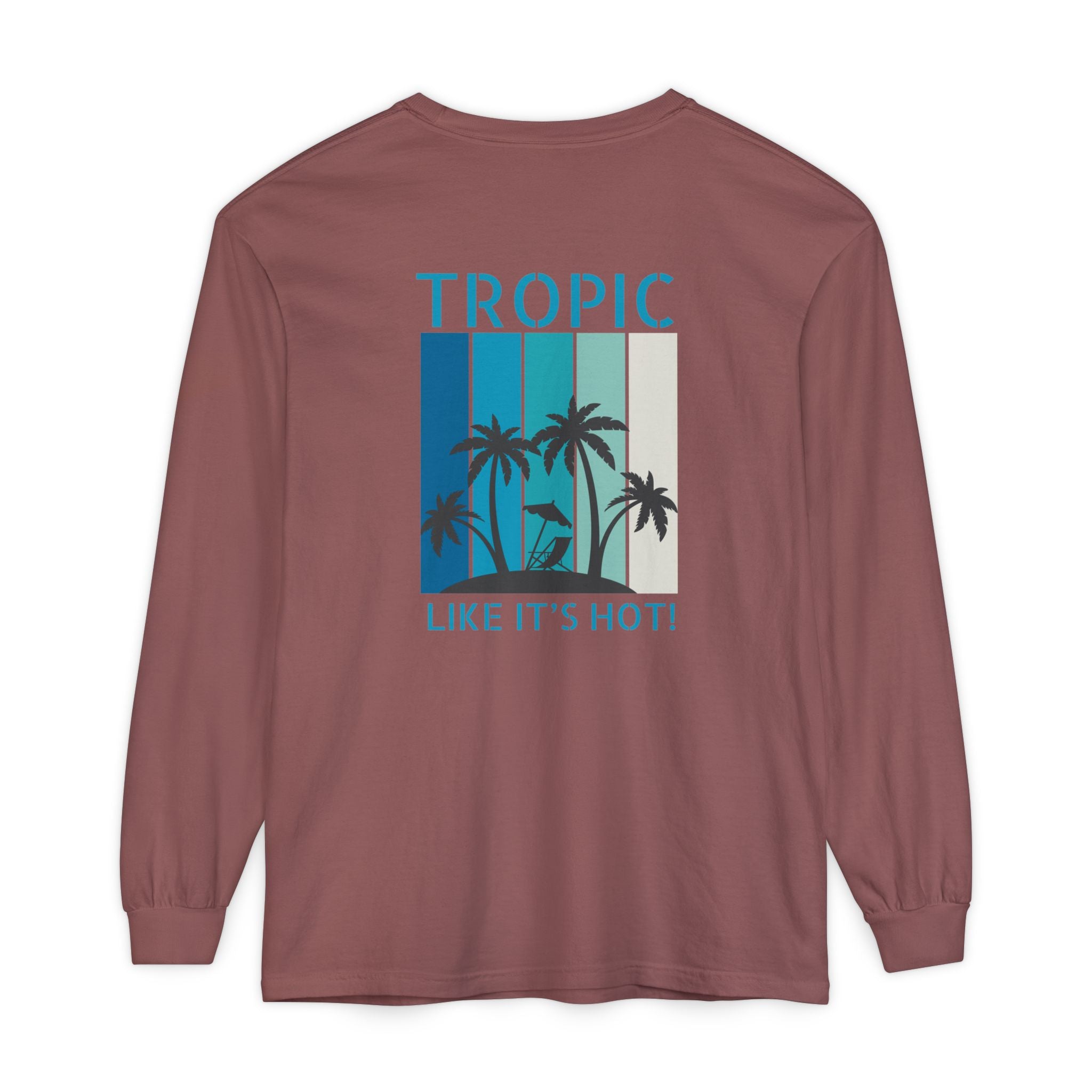 Tropic Panels Long Sleeve Tee - Big Blue Sky