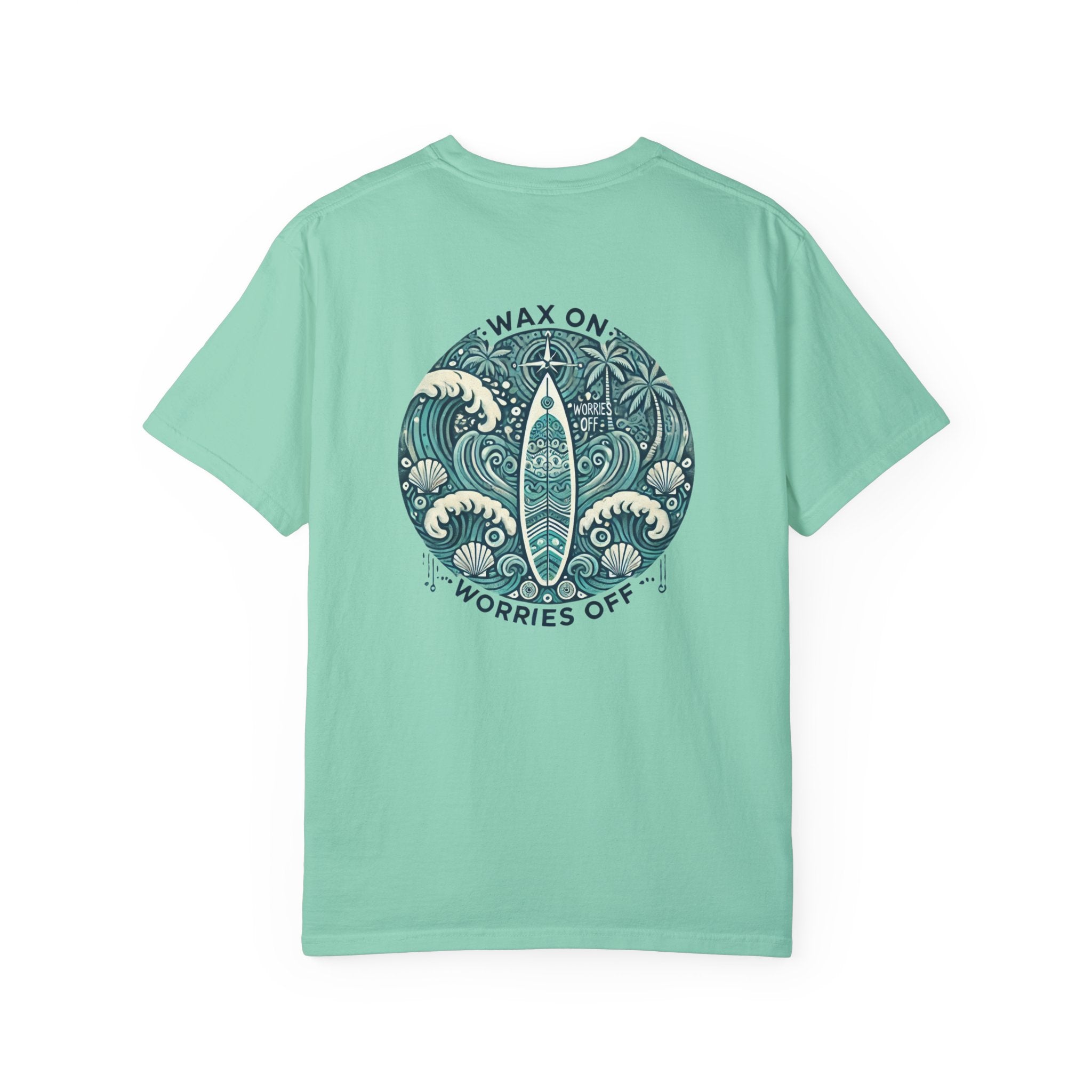 Vintage 'Wax On' Relaxed Tee - Shadow Green