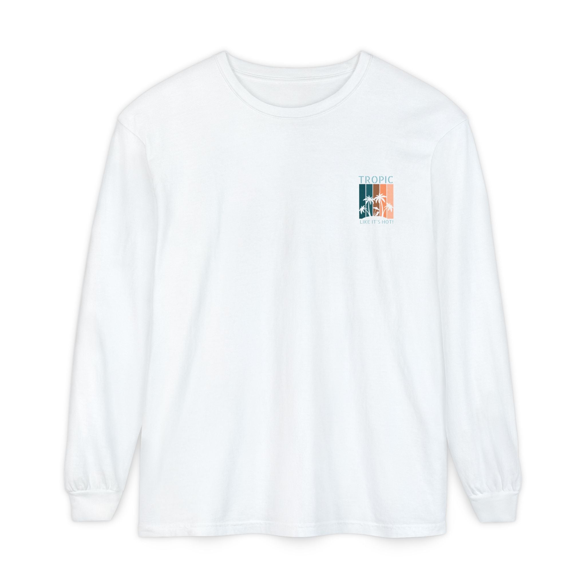 Tropic Panels Long Sleeve Tee - Peaches & Cream