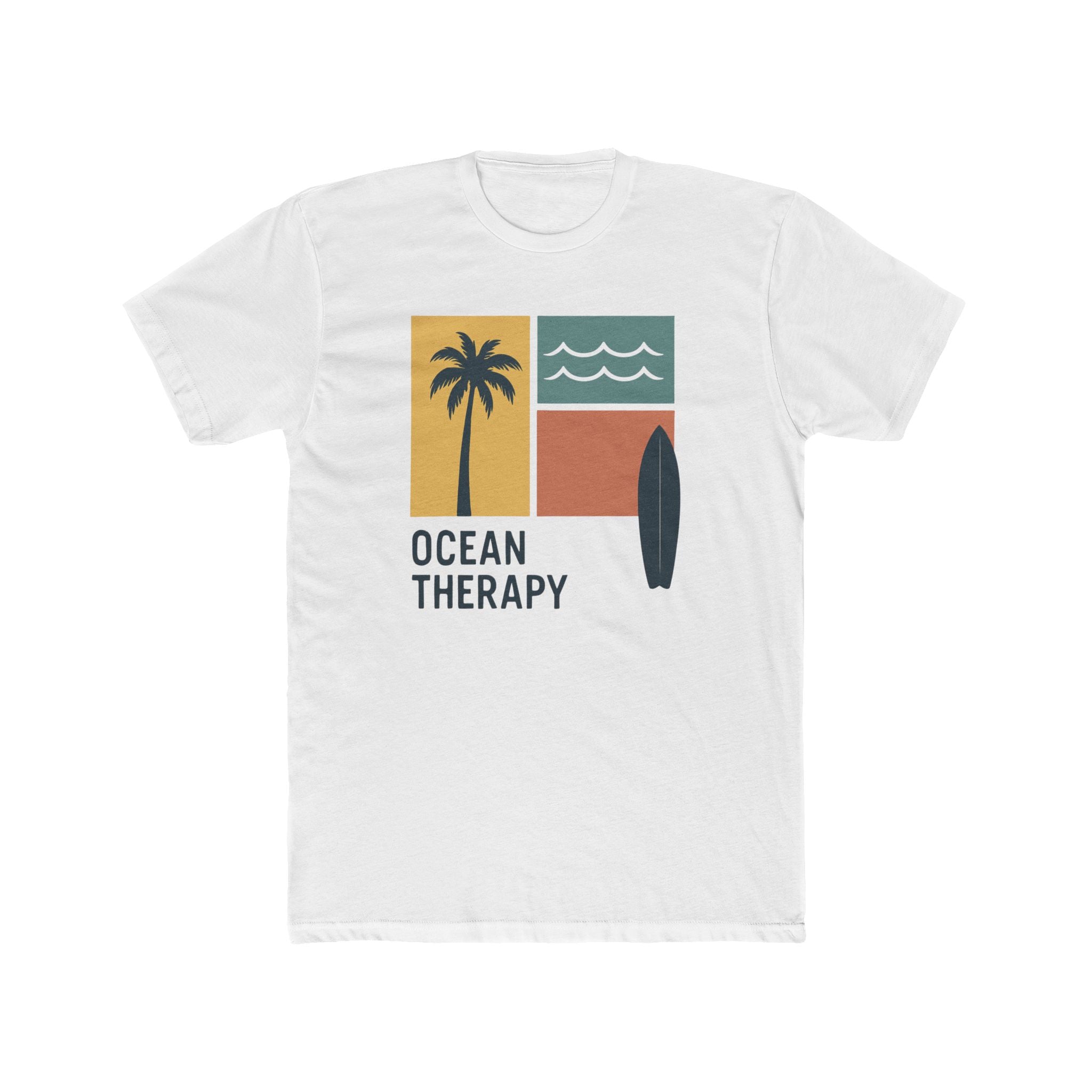 Ocean Therapy Fitted Tee - Beach Block Golden Hour