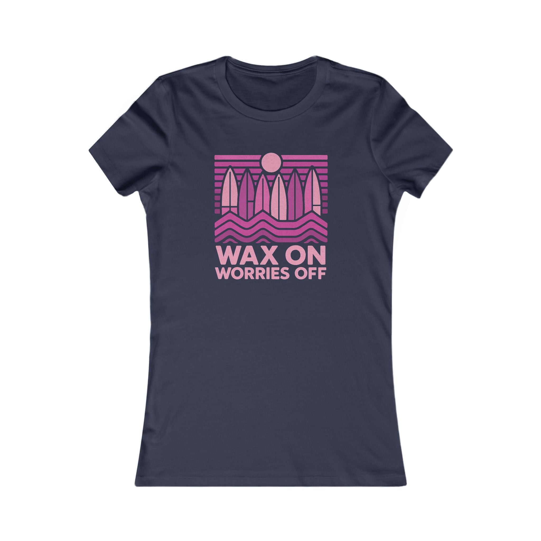 Boards Up 'Wax On' Favorite Tee - Hot Summer Pink