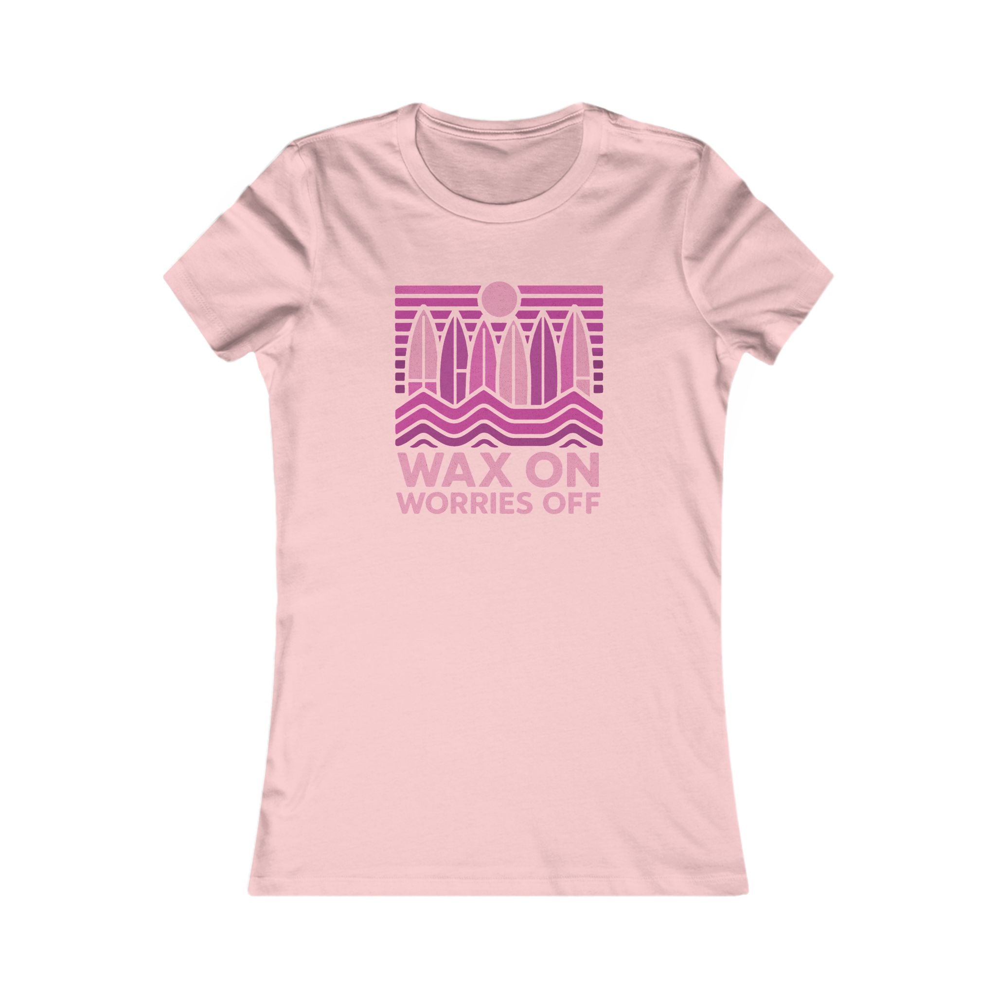 Boards Up 'Wax On' Favorite Tee - Hot Summer Pink