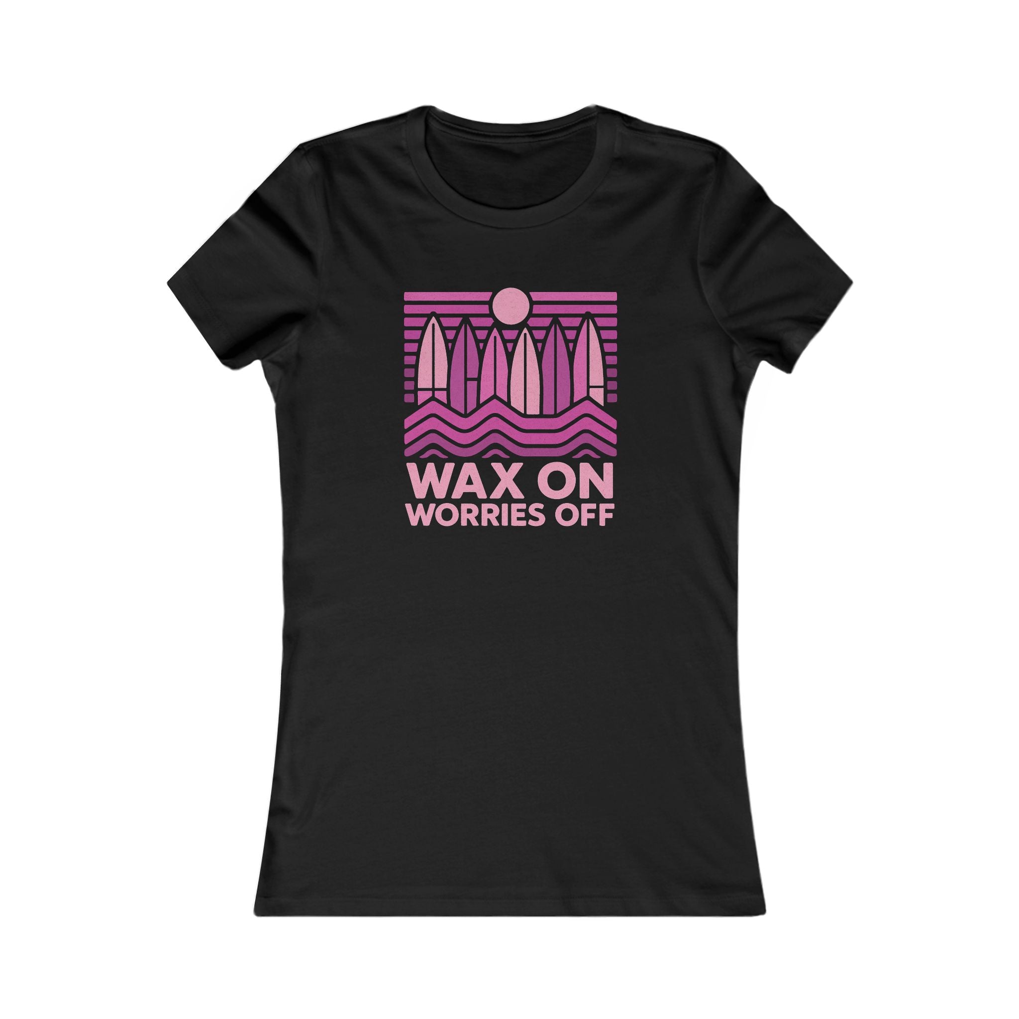 Boards Up 'Wax On' Favorite Tee - Hot Summer Pink