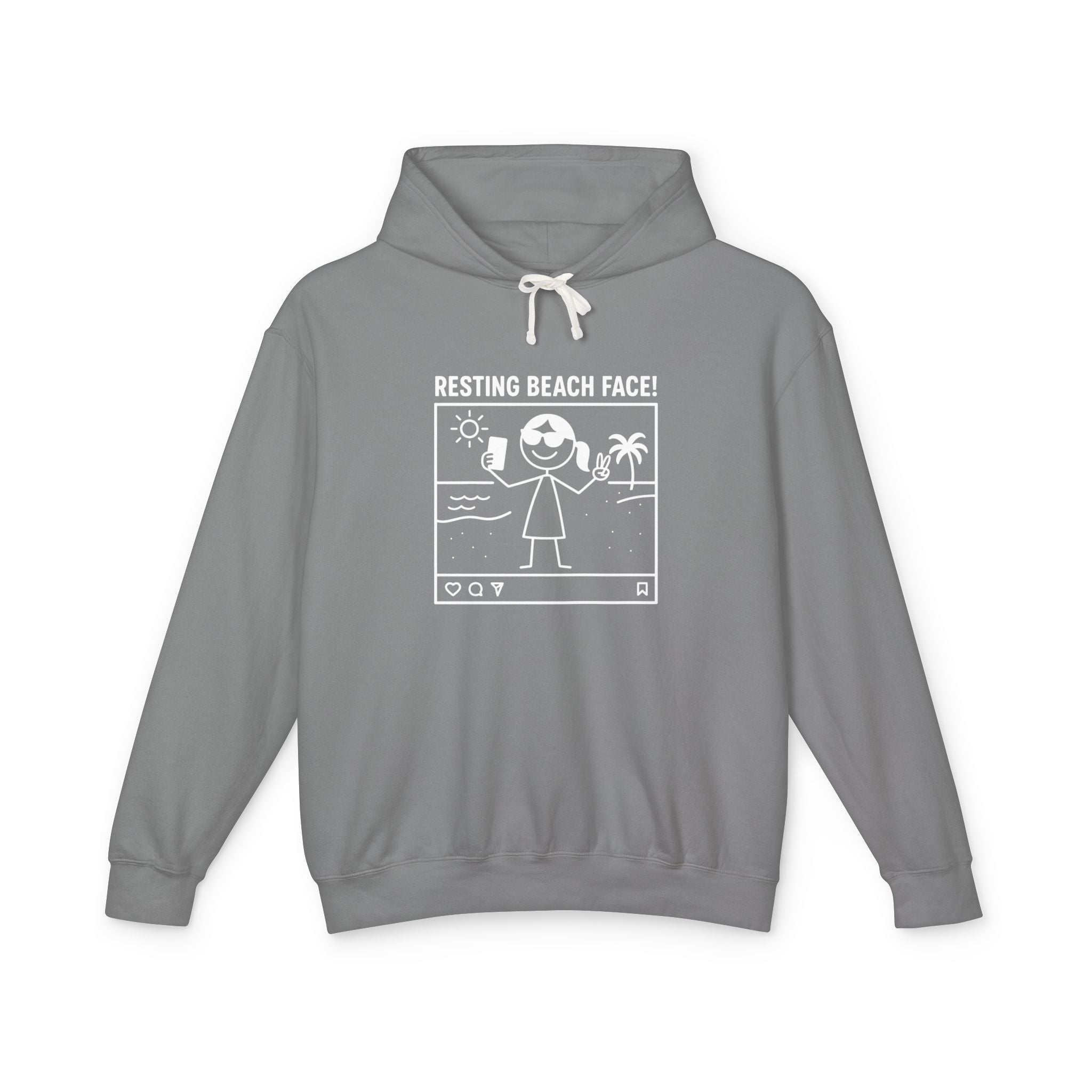 Resting Beach Face! Hoodie - Selfie Girl