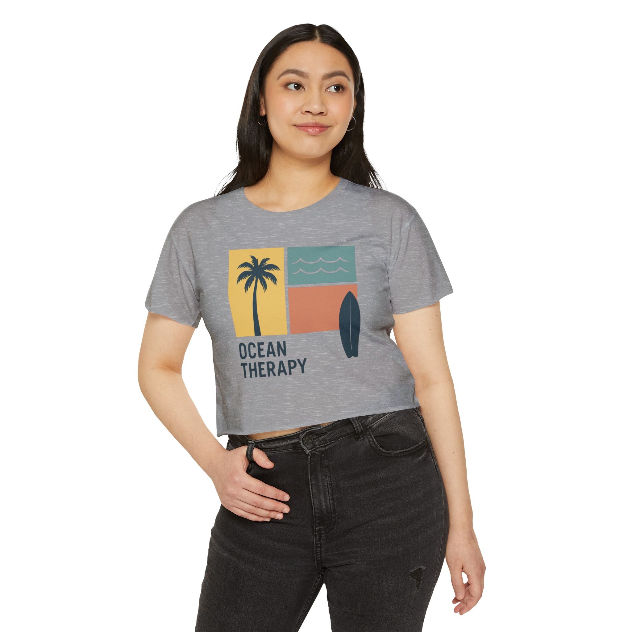 Ocean Therapy Festival Crop Top – Beach Block Golden Hour