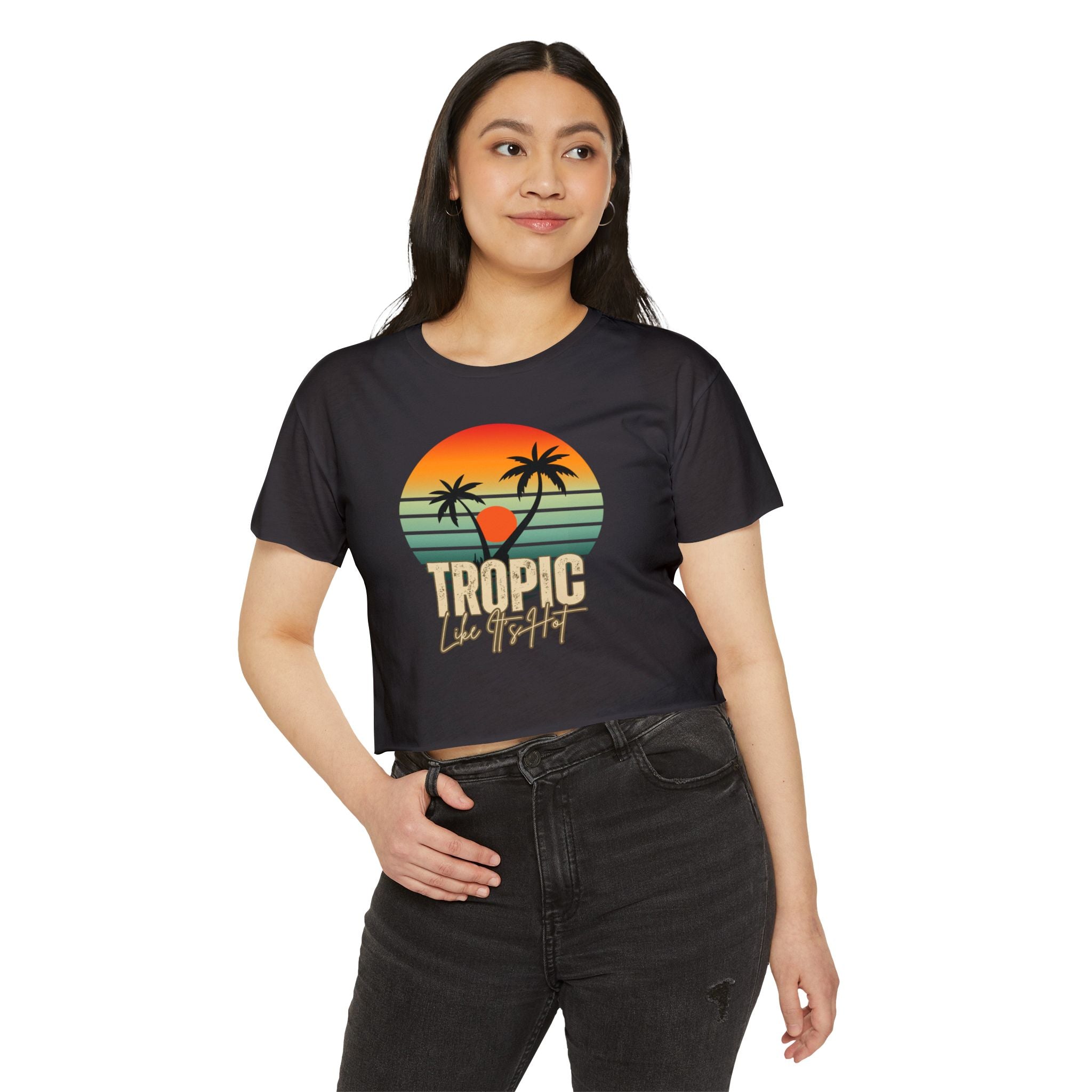 'Tropic Like It's Hot' Sunset Festival Crop Top