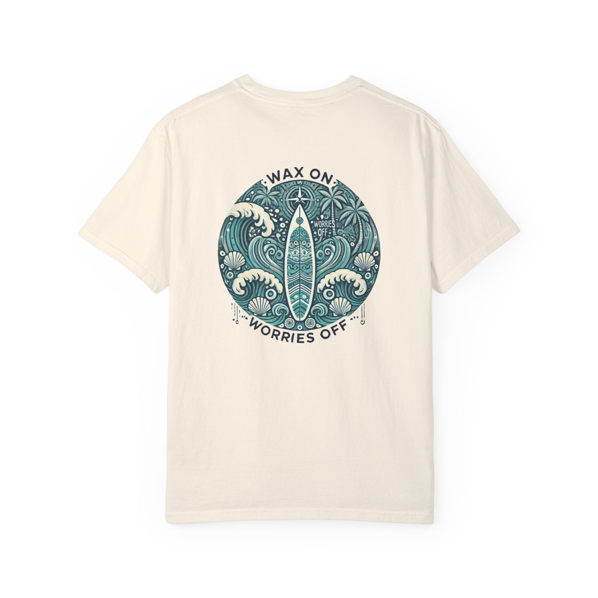 Vintage 'Wax On' Relaxed Tee - Shadow Green