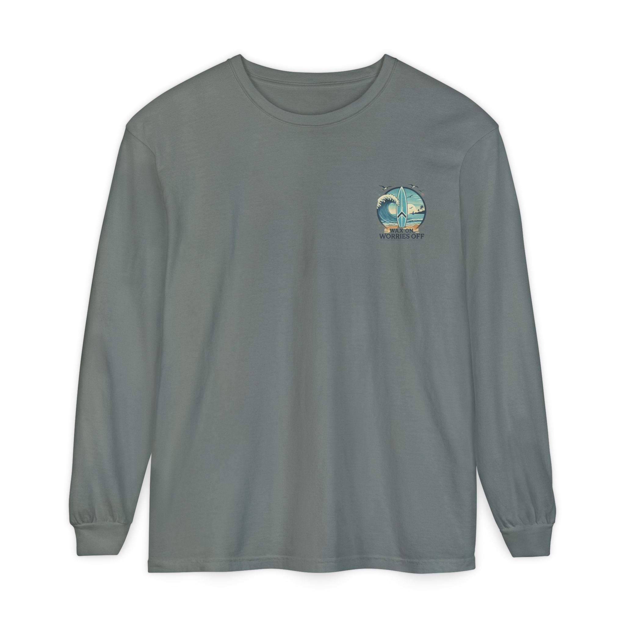 Wave Crest 'Wax On' Long Sleeve Tee - Acapulco Green