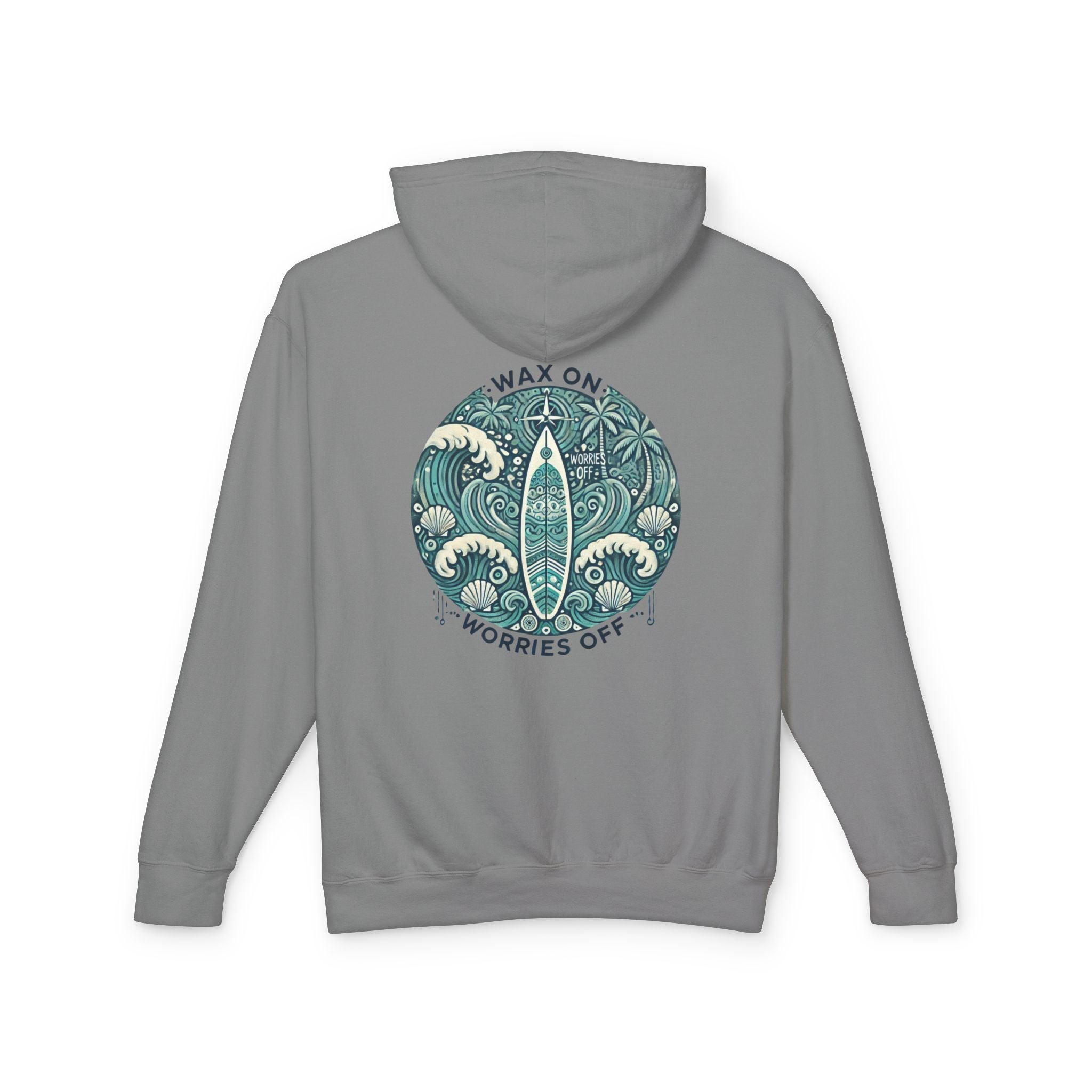 Vintage 'Wax On' Hoodie - Seafoam Green