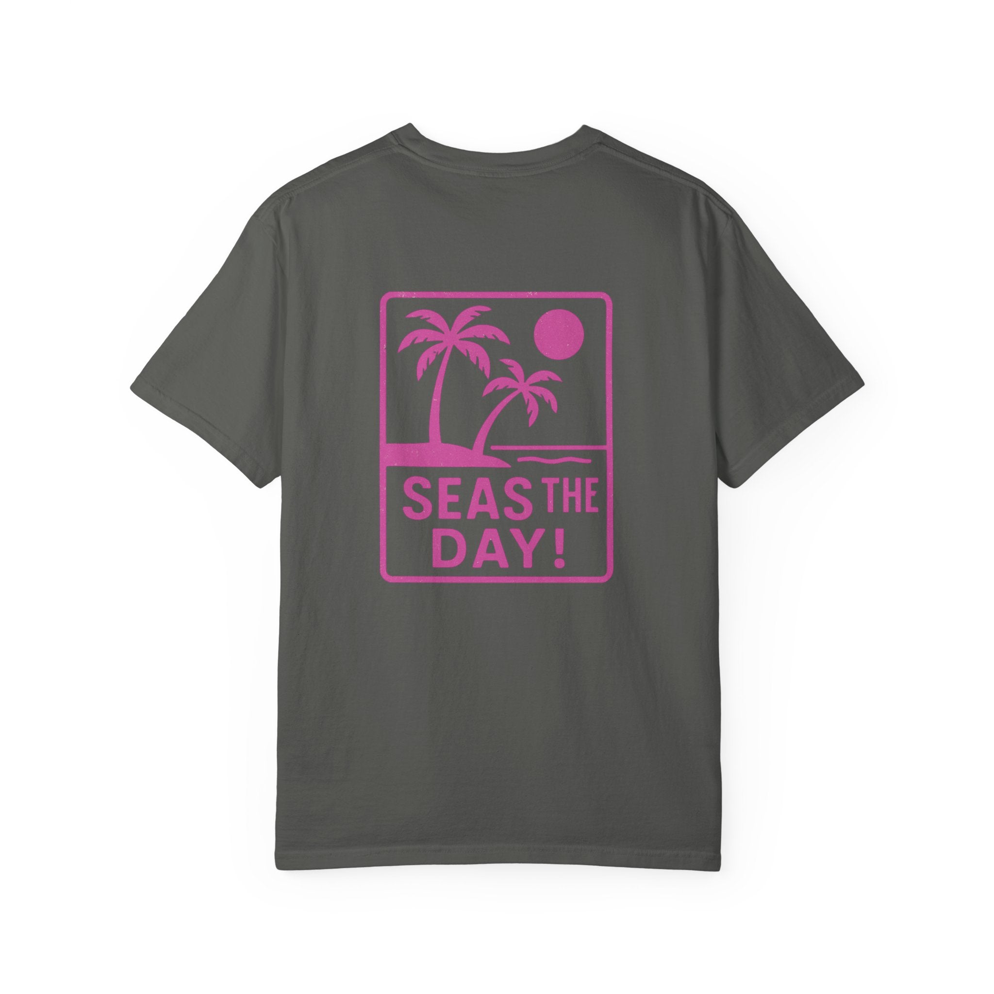 Tropic Beach 'Seas The Day' Relaxed Tee - Hot Summer Pink