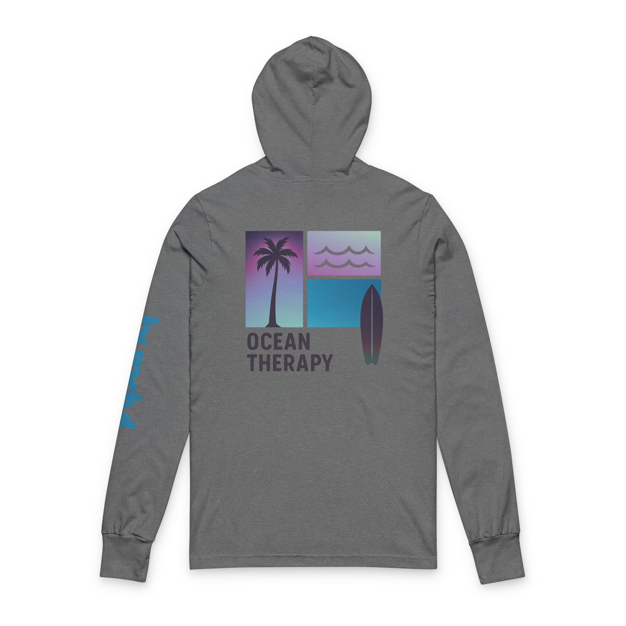 Ocean Therapy Long Sleeve Hooded Tee - Beach Block Purple