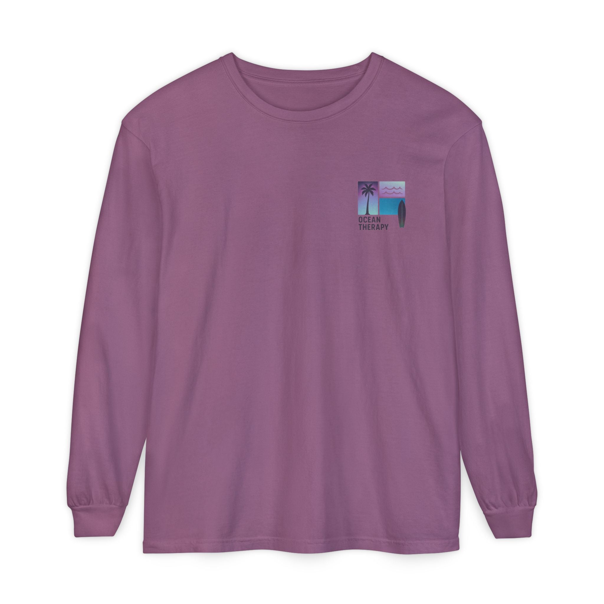 Ocean Therapy Long Sleeve Tee - Beach Block Purple