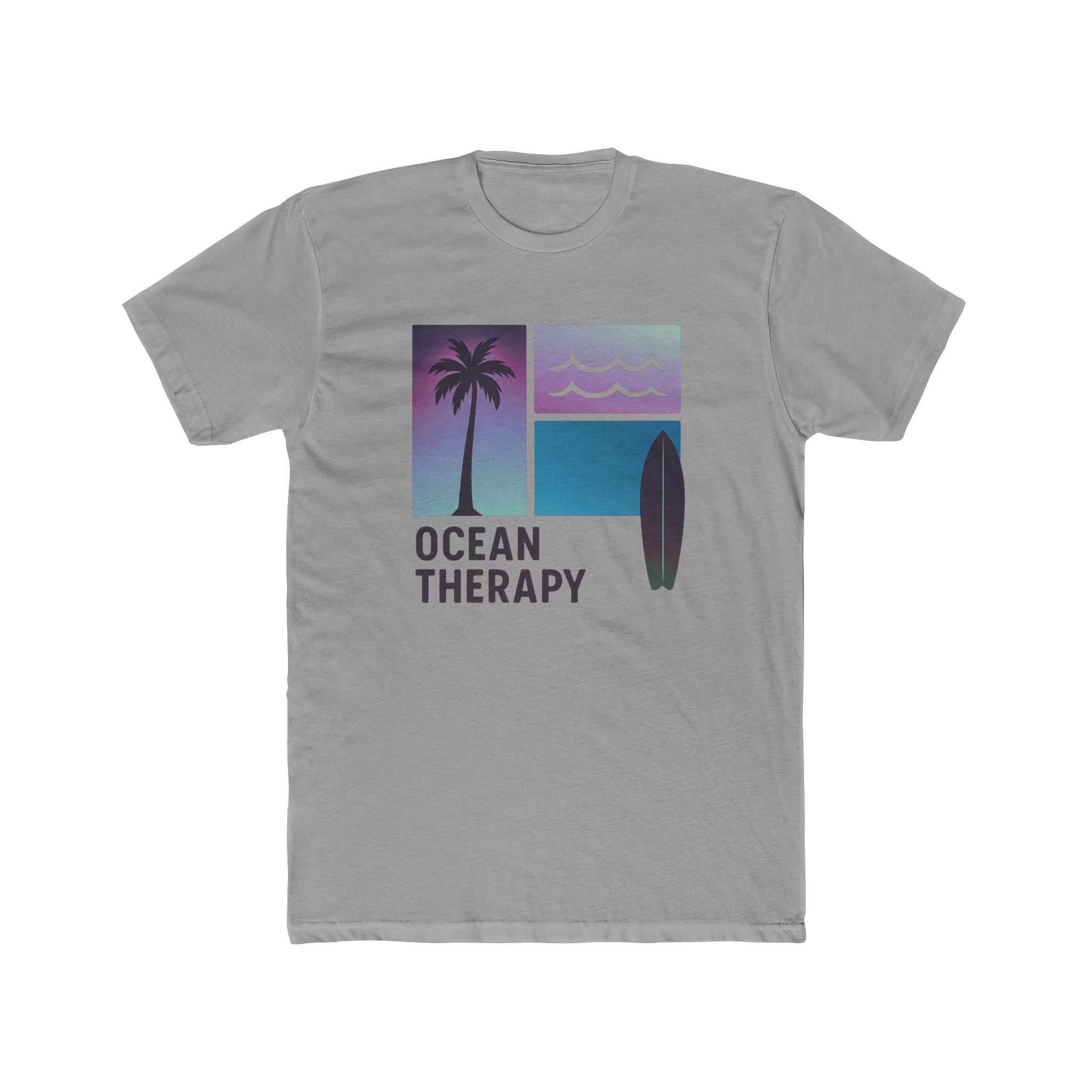 Ocean Therapy Fitted Tee - Beach Block Purple