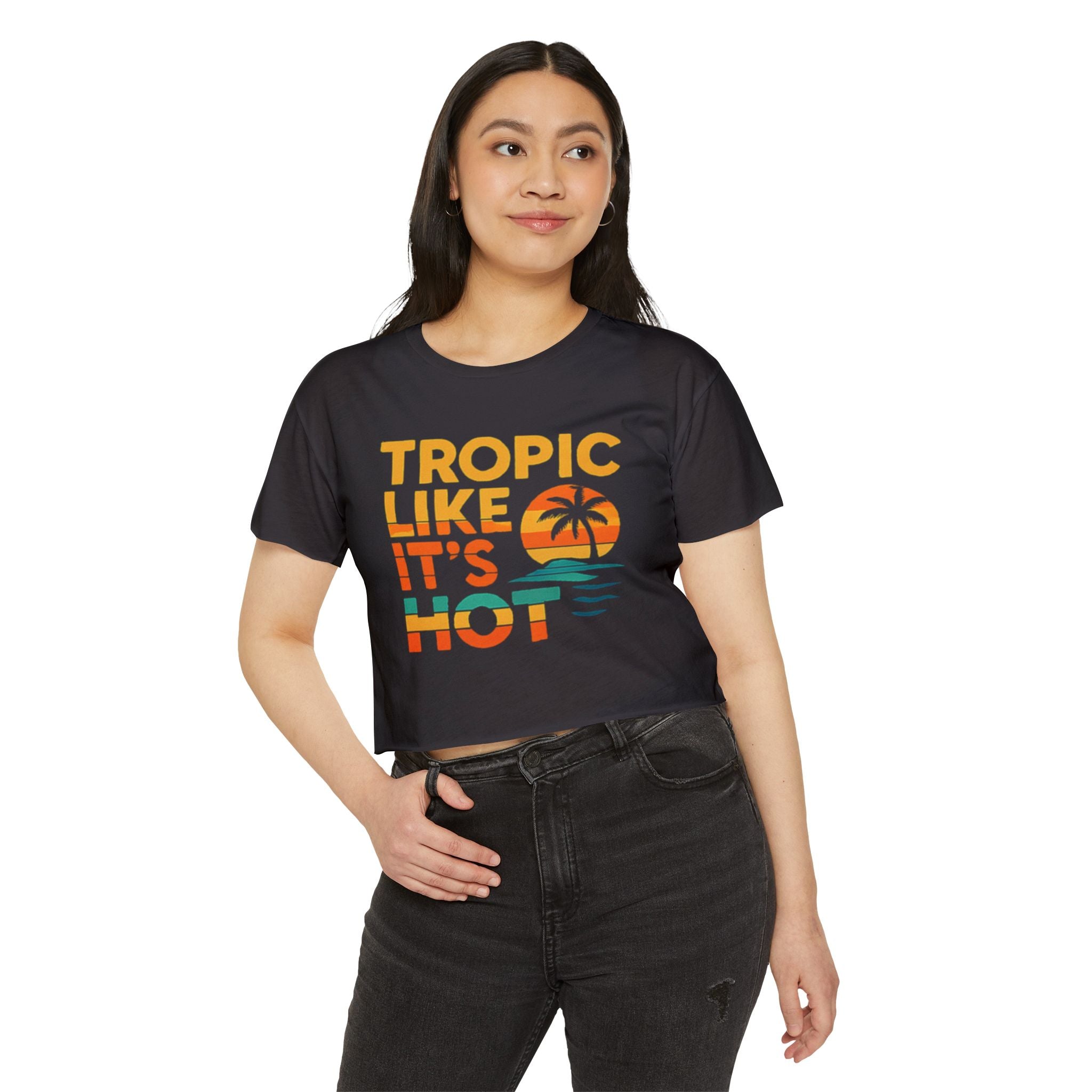 Big & Bold 'Tropic Like It's Hot' Festival Crop Top