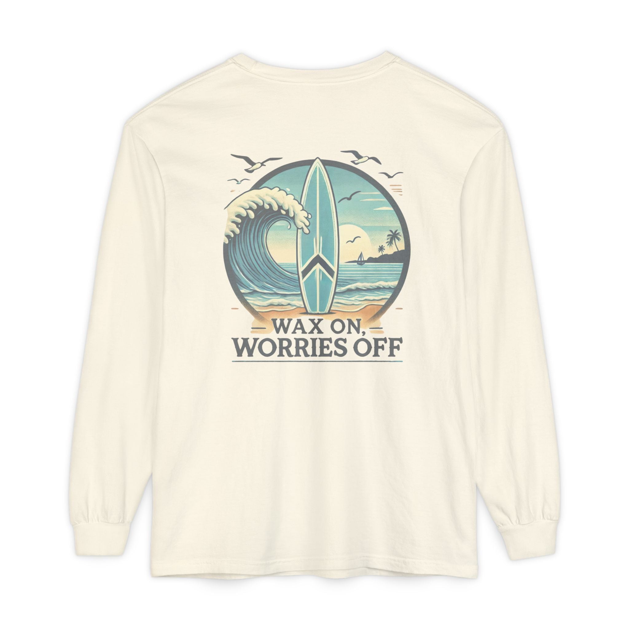 Wave Crest 'Wax On' Long Sleeve Tee - Acapulco Green