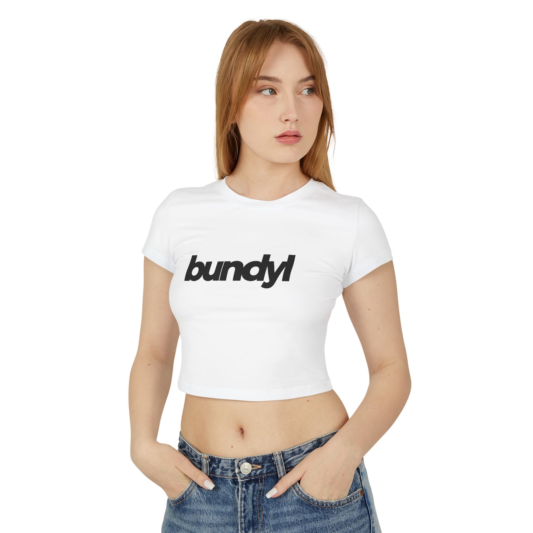 bundyl Logo Cropped Fitted Tee - Black