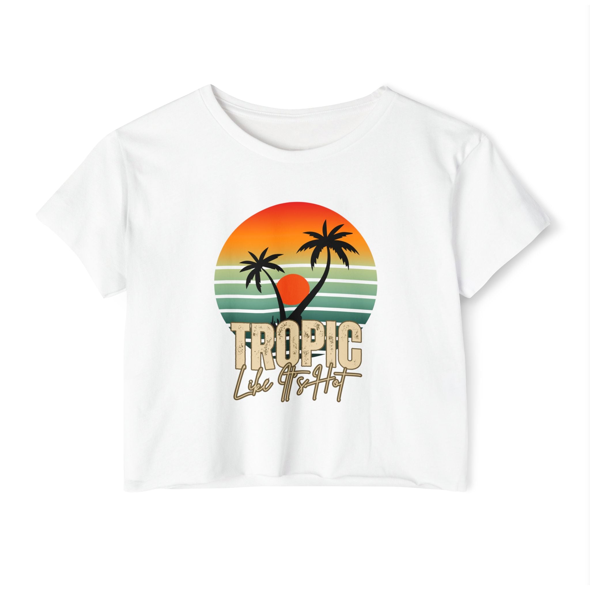 'Tropic Like It's Hot' Sunset Festival Crop Top