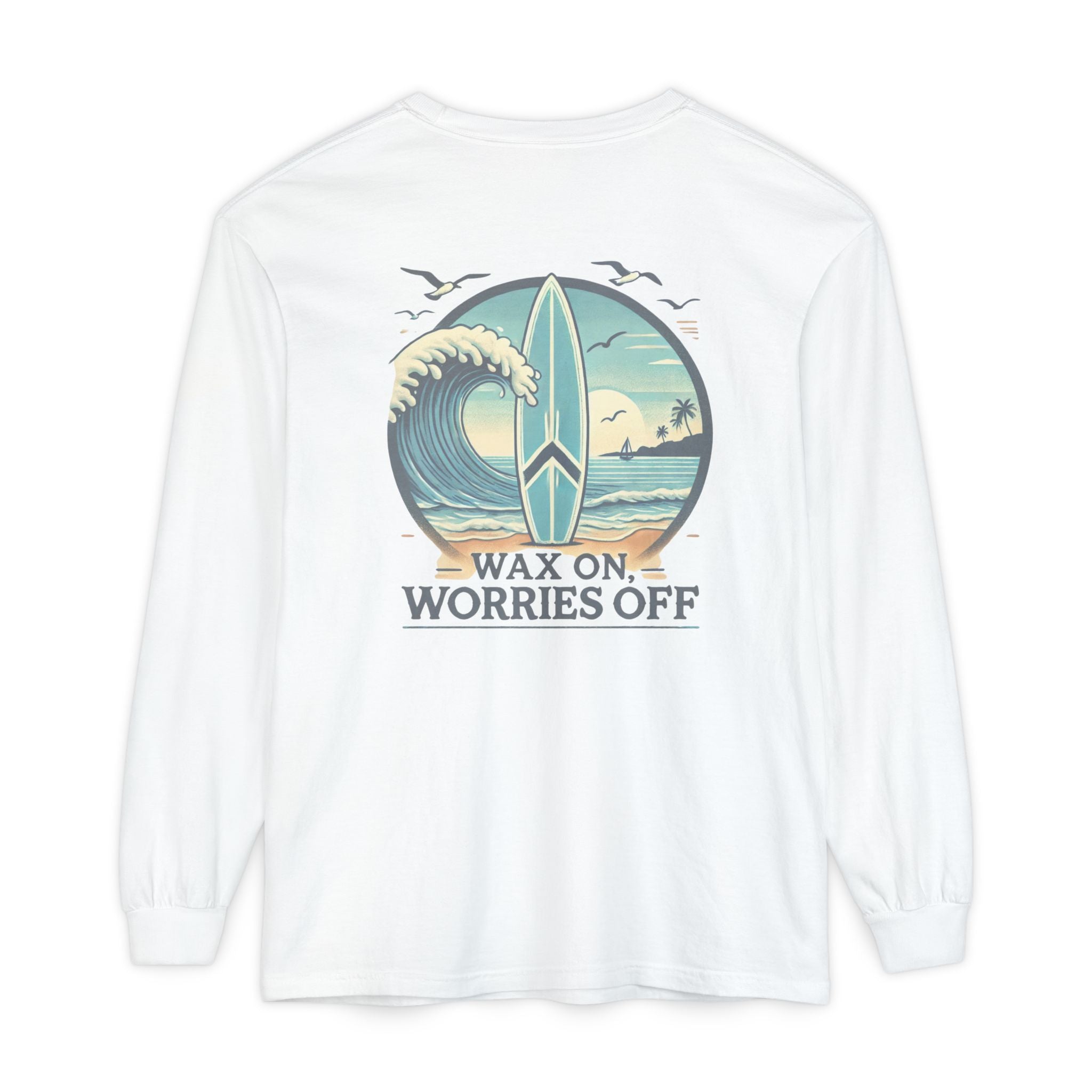 Wave Crest 'Wax On' Long Sleeve Tee - Acapulco Green
