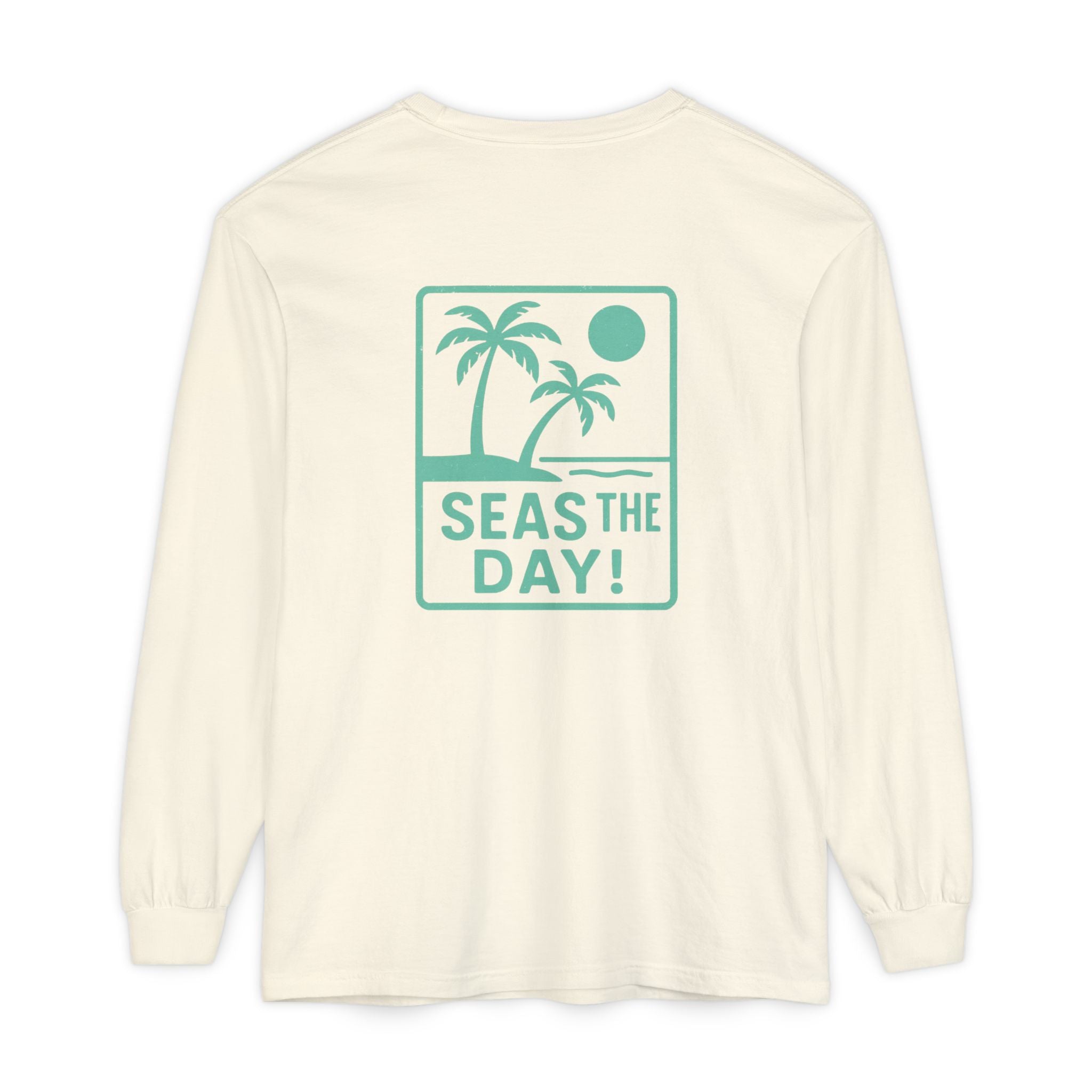 Tropic Beach 'Seas the Day' Long Sleeve Tee - Seafoam Green