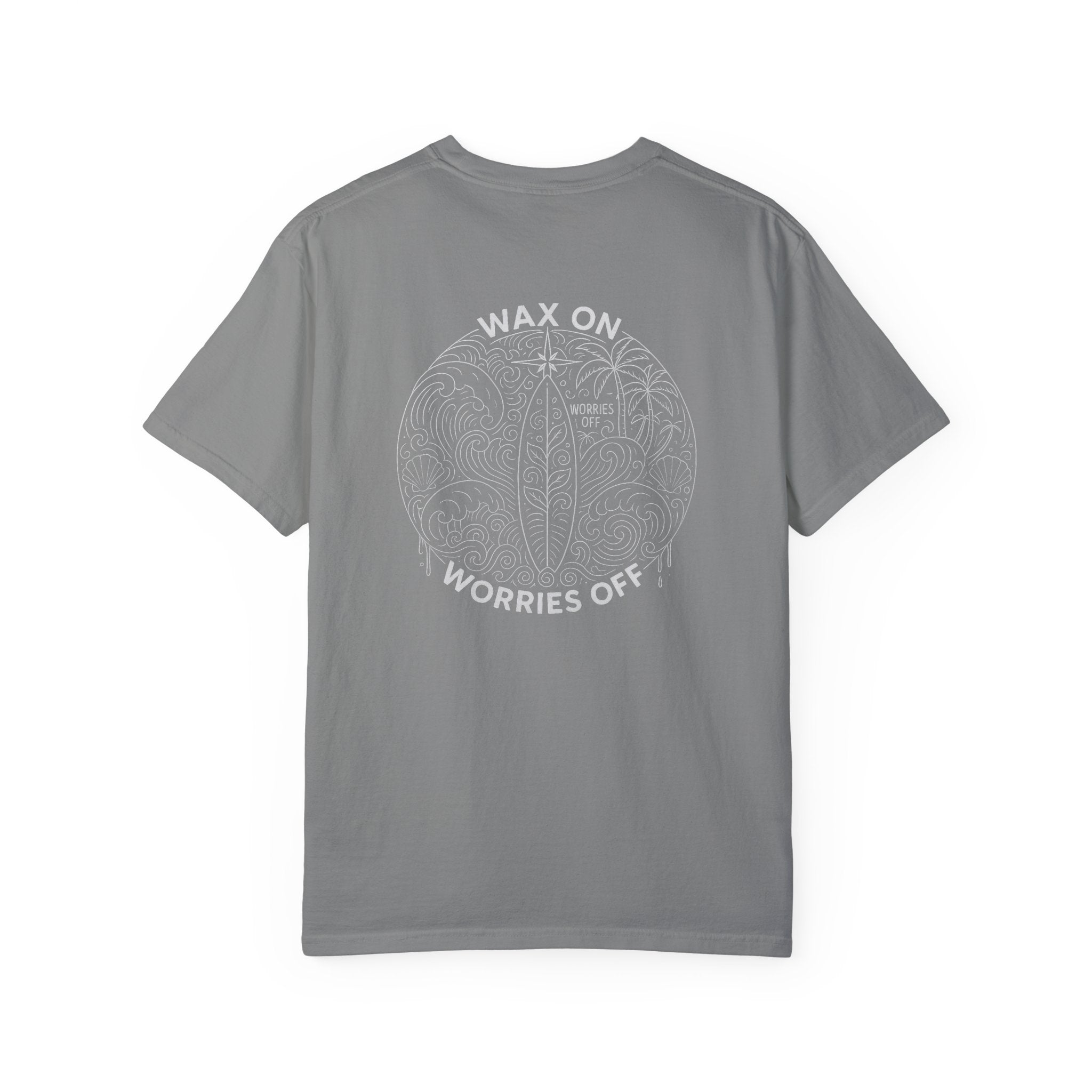 Vintage 'Wax On' Relaxed Tee - Pencil White