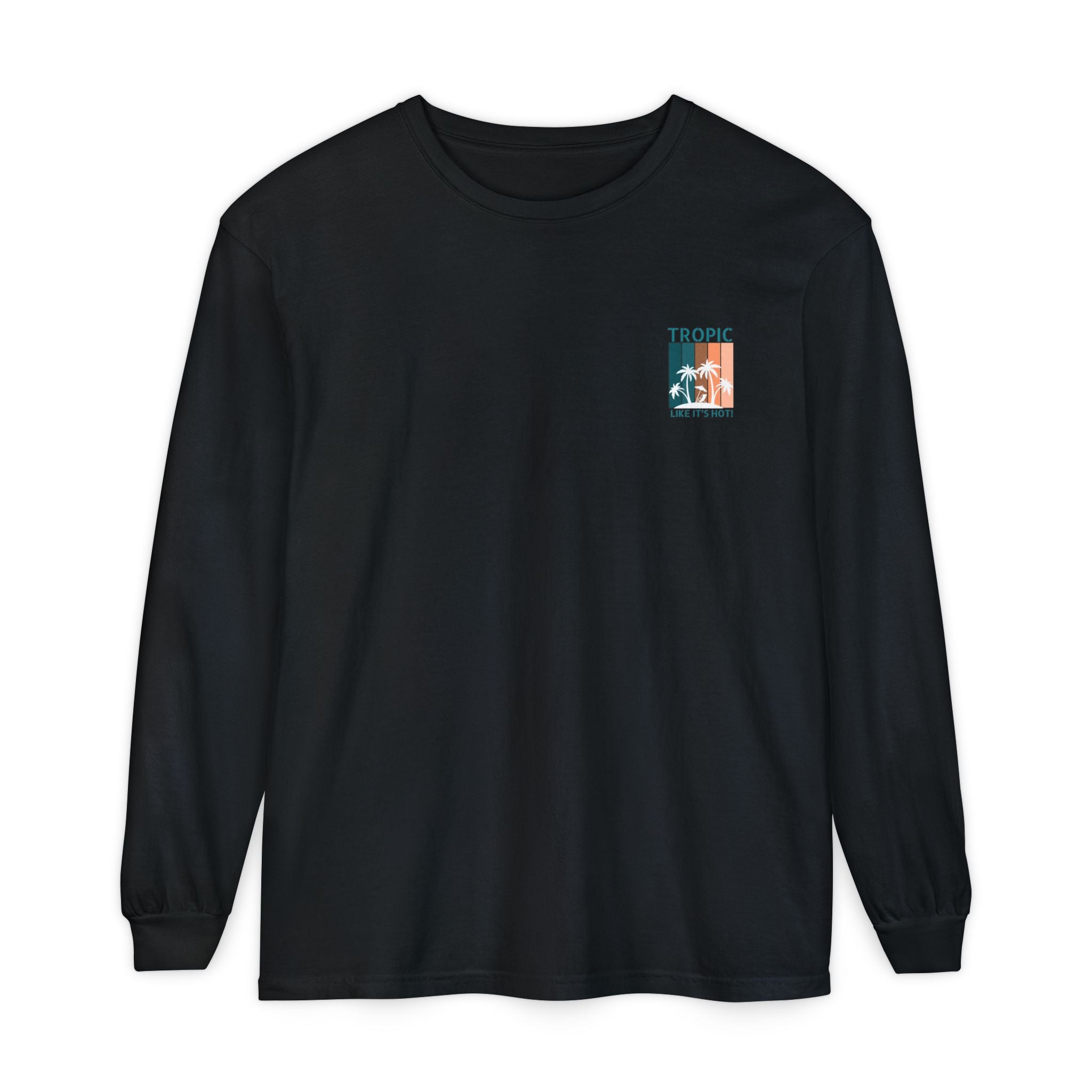 Tropic Panels Long Sleeve Tee - Peaches & Cream