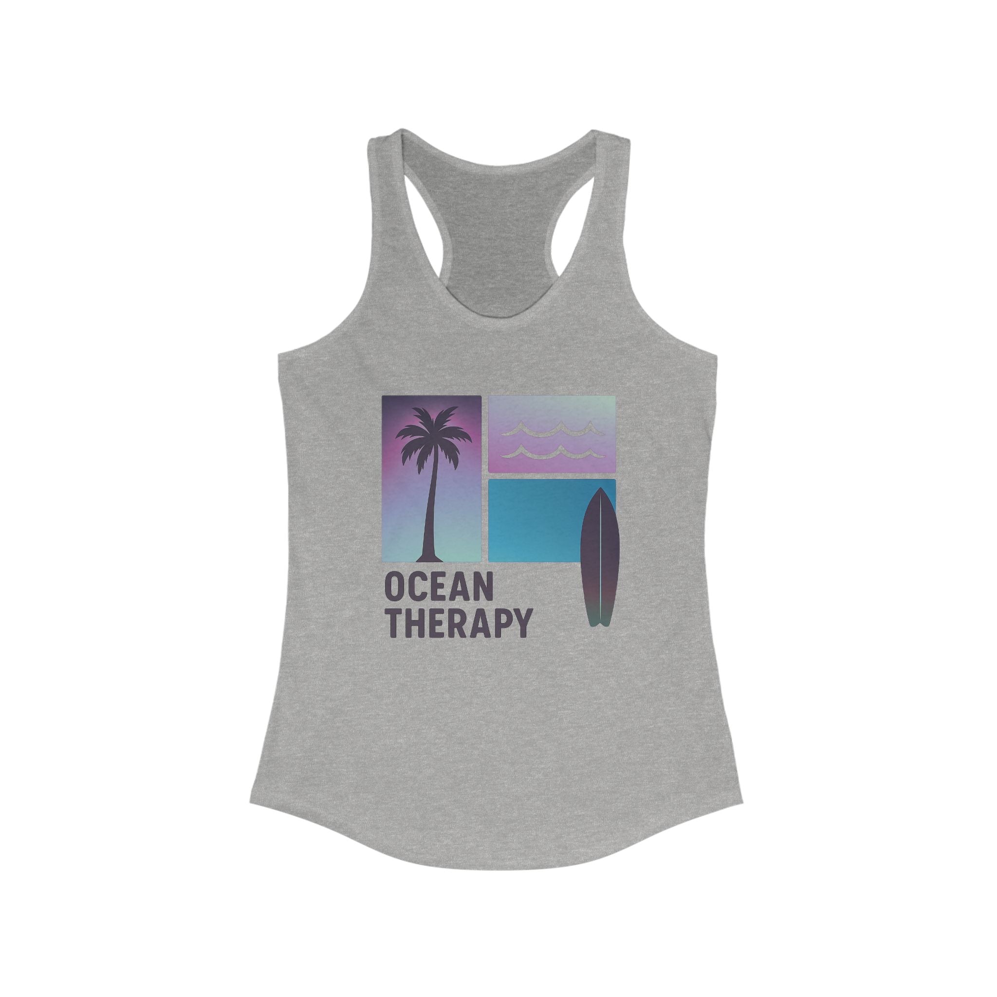 Ocean Therapy Racerback Tank - Beach Block Purple