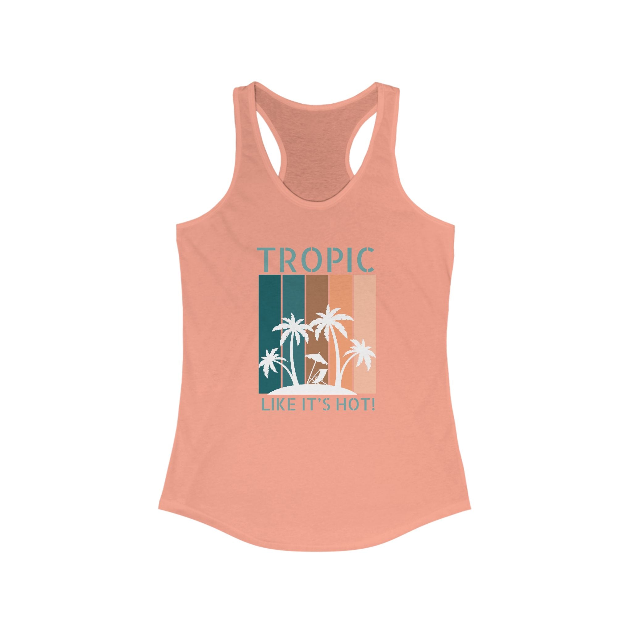 Tropic Panels Racerback Tank - Peaches & Cream