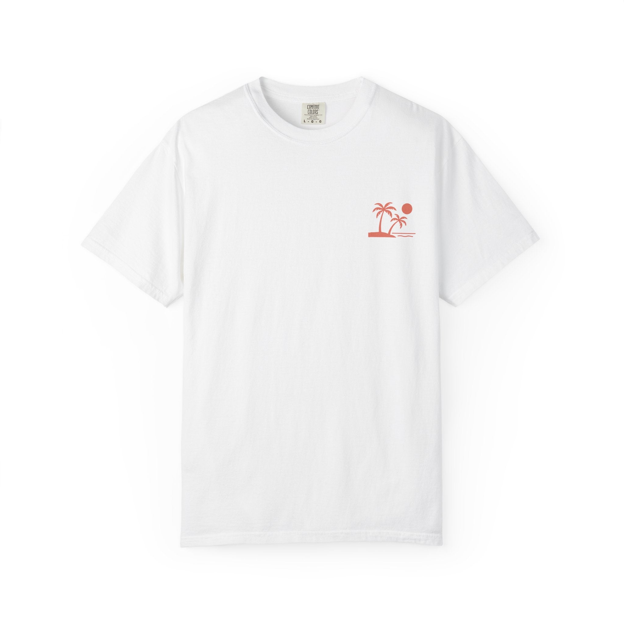 Tropic Beach 'Seas the Day' Relaxed Tee - Sunset Orange
