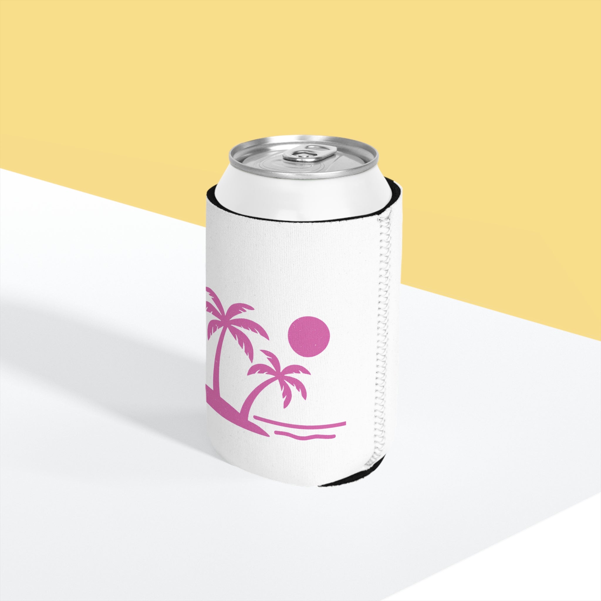 Tropic Beach Can Cooler - Hot Summer Pink