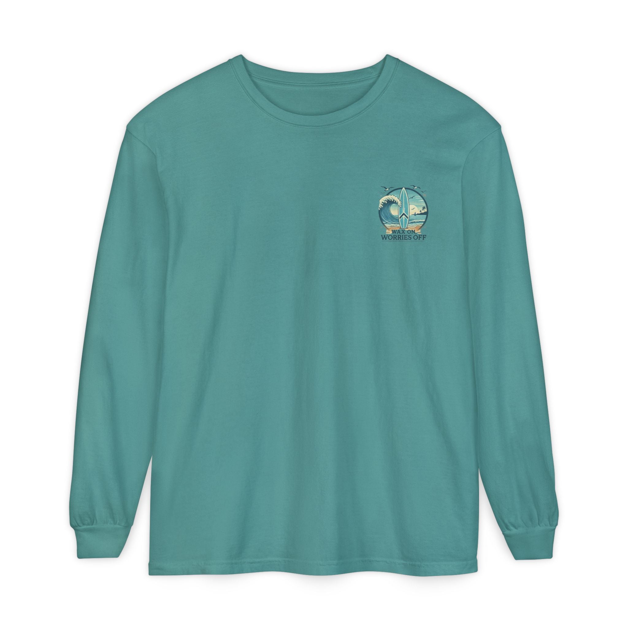 Wave Crest 'Wax On' Long Sleeve Tee - Acapulco Green
