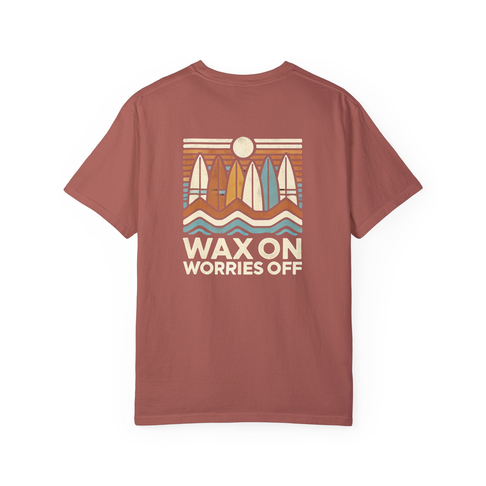 Boards Up 'Wax On' Relaxed Tee - Sand & Sky