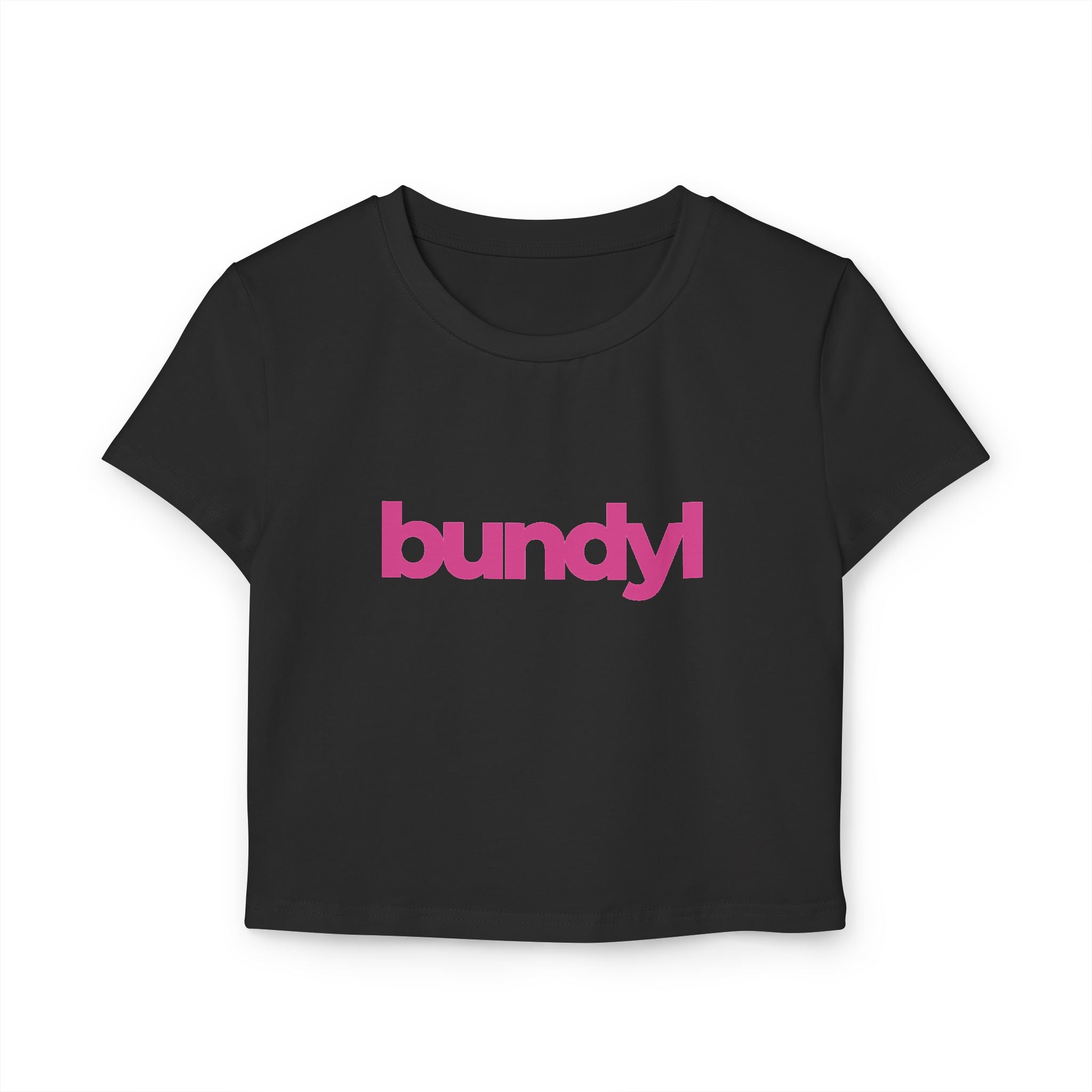 bundyl Logo Cropped Fitted Tee - Hot Summer Pink