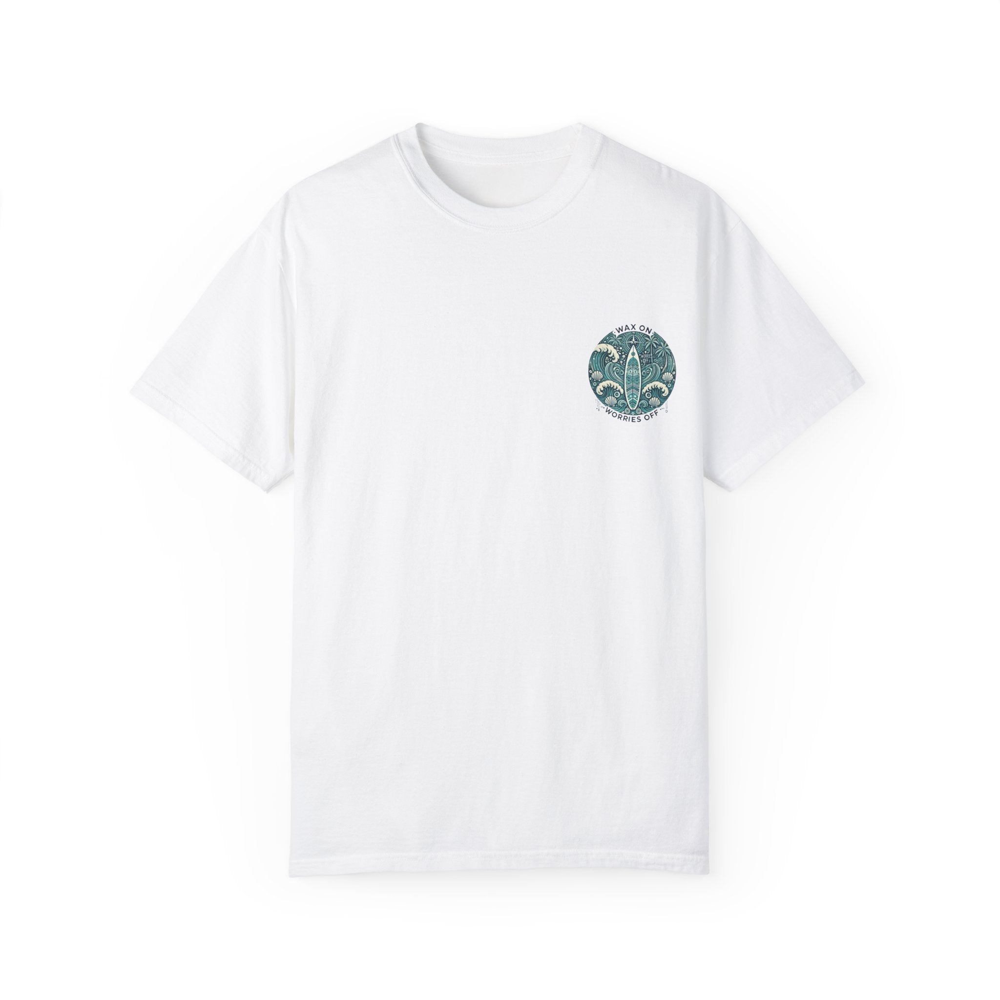 Vintage 'Wax On' Relaxed Tee - Shadow Green